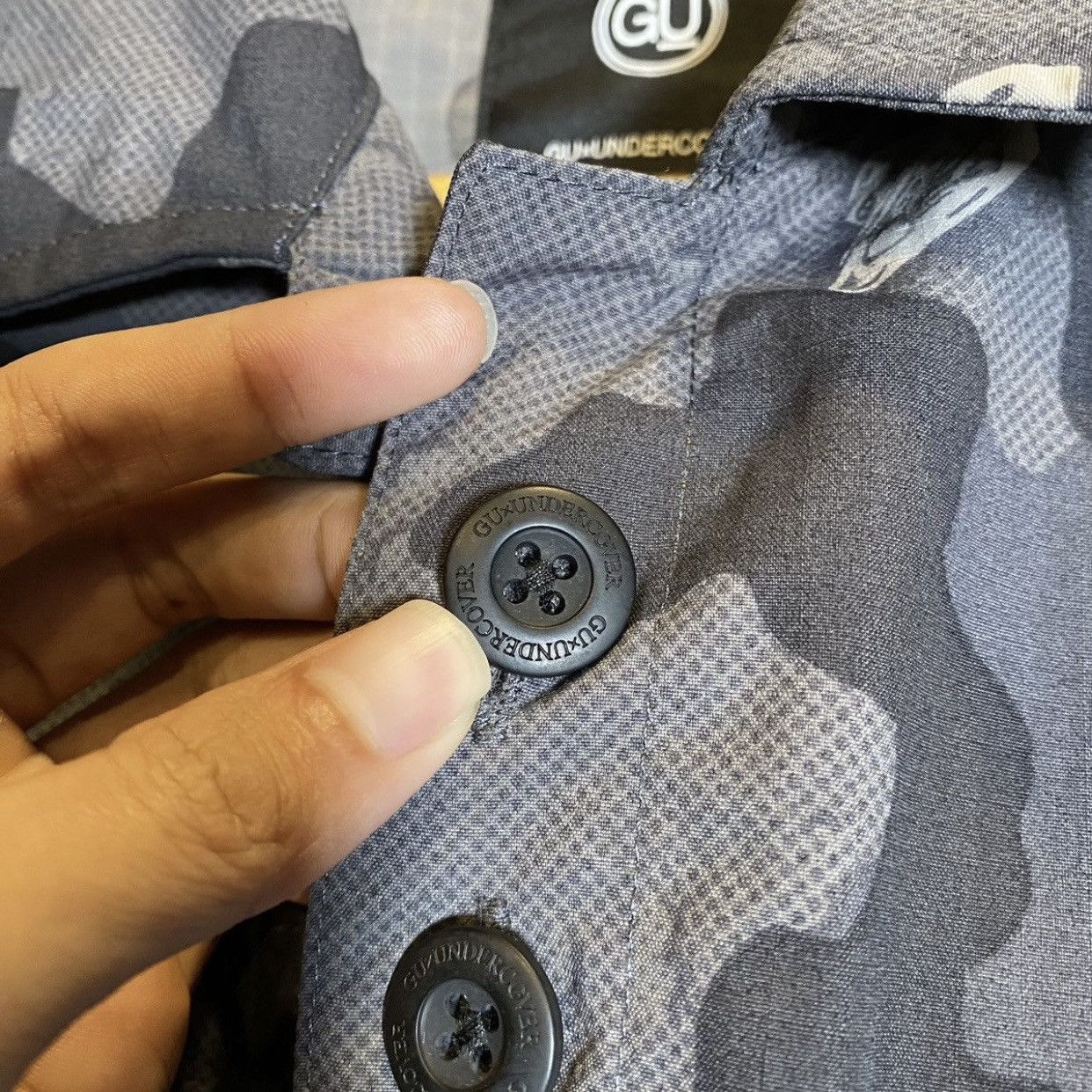 GU × Undercover GU × UNDERCOVER UFO Oversized Short Sleeve Fatigue Shirt XXL Size US XL / EU 56 / 4 - 9 Thumbnail