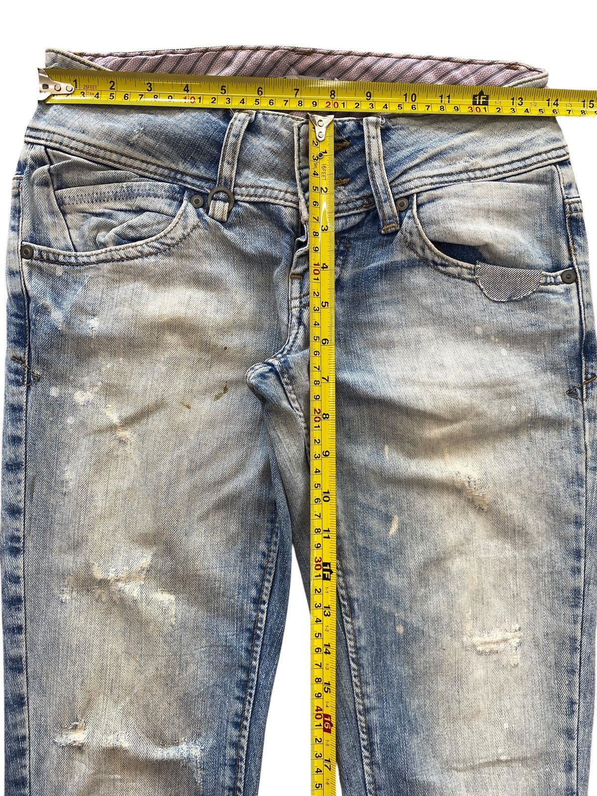 Japanese Brand Denim Rules Light Wash High Waist Boot Cut Style Jeans Size 28" / US 6 / IT 42 - 6 Thumbnail