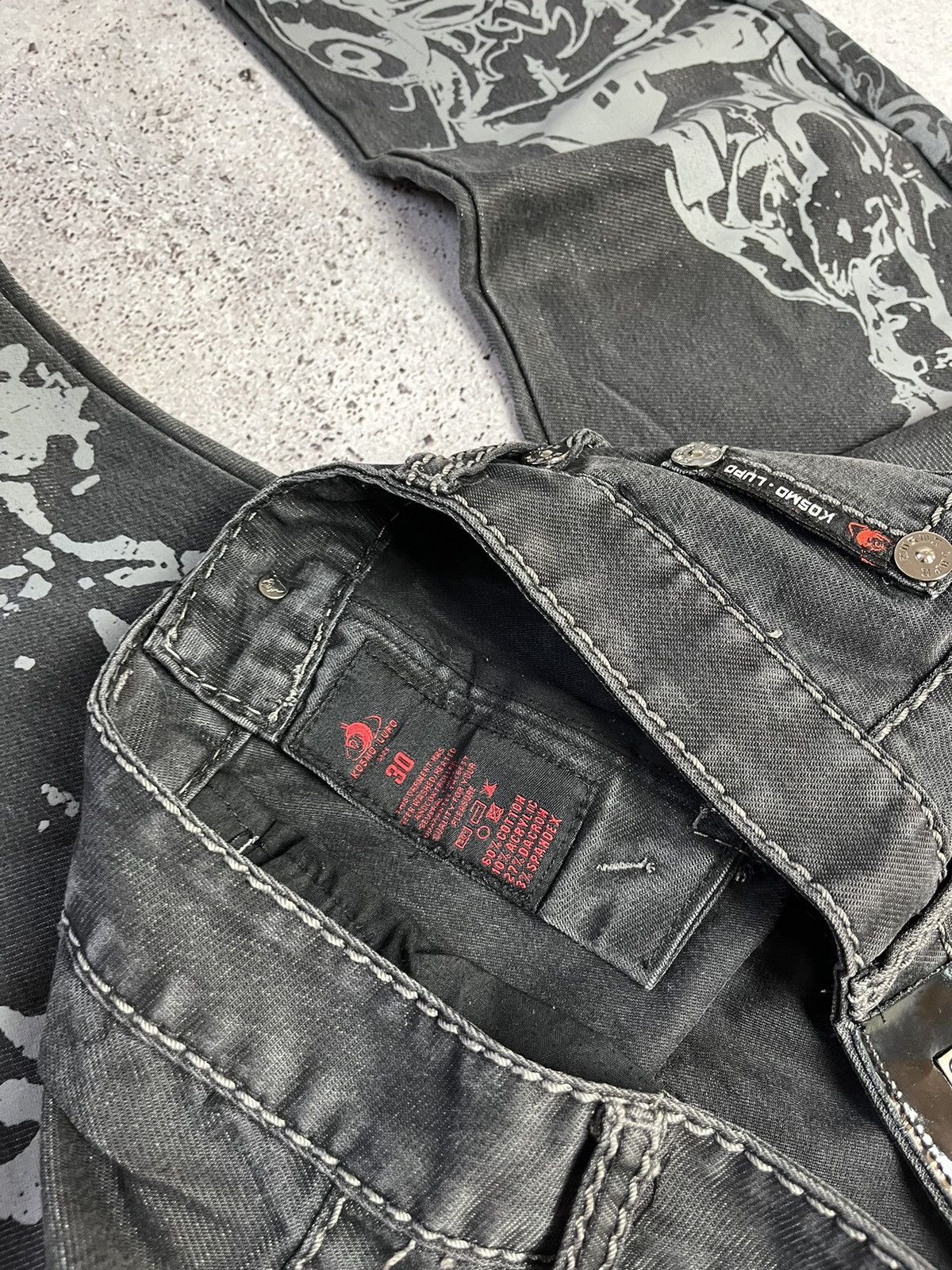 Japanese Brand Avant Garde Kosmo Lupo Jeans Dragons Japanese Style Denim Size US 30 / EU 46 - 4 Thumbnail