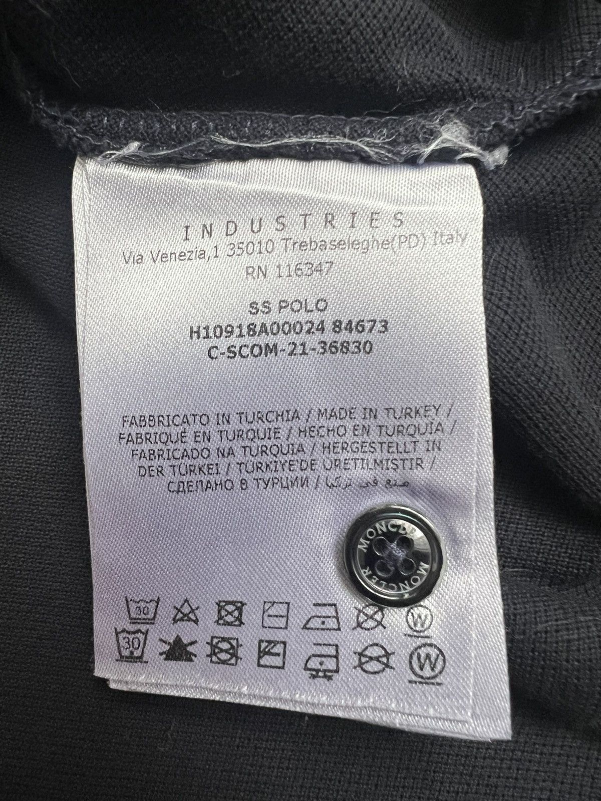 Moncler Moncler SS Dark Blue Polo Size US L / EU 52-54 / 3 - 7 Thumbnail
