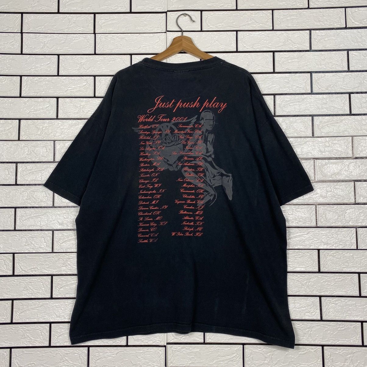 Band Tees 📌Vintage 90's Band Tees Aerosmith Big Logo Short Sleeve Size US XXL / EU 58 / 5 - 9 Thumbnail