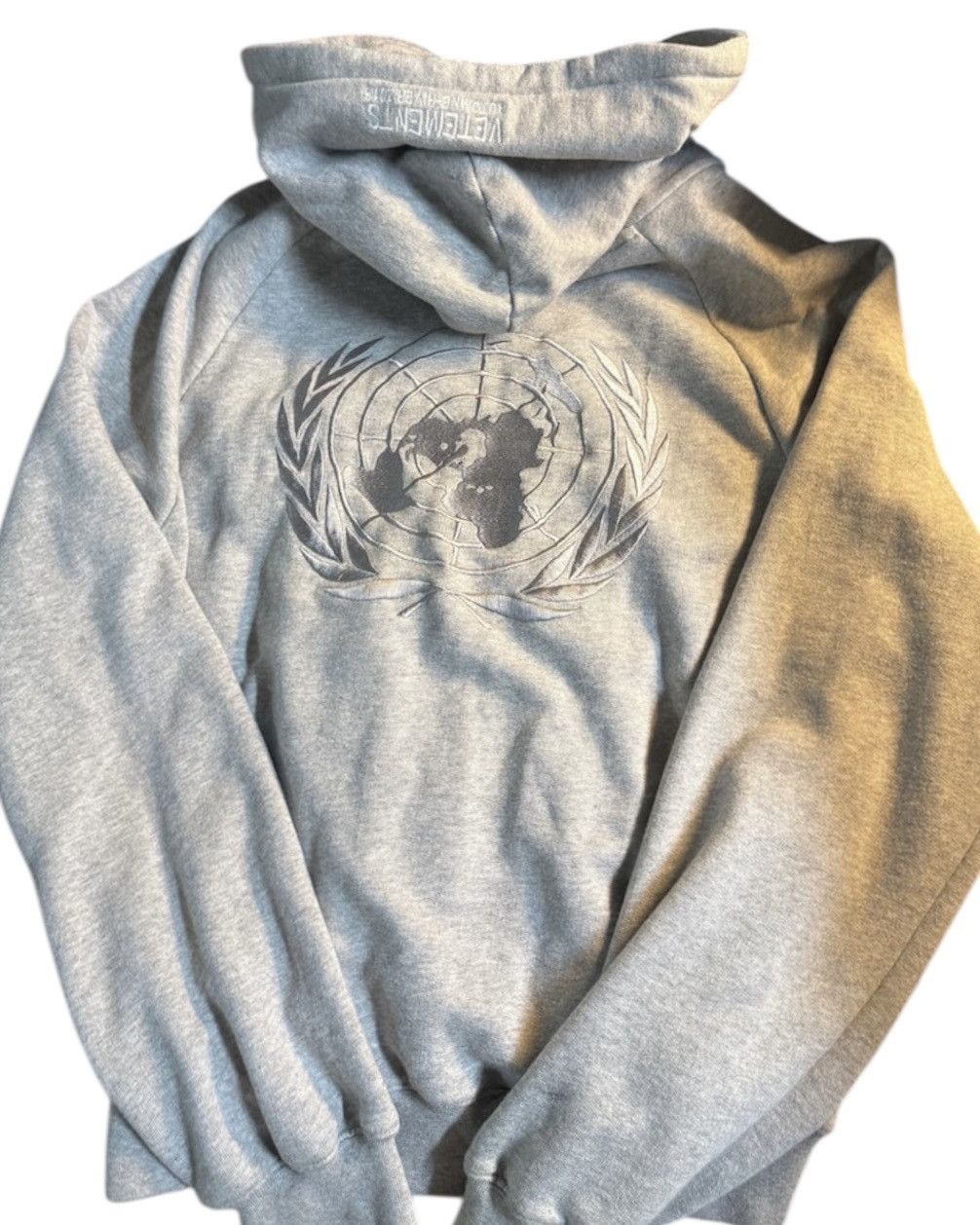 Vetements AW18 Free Hugs Zip Hoodie Red vetements free hugs hoodie