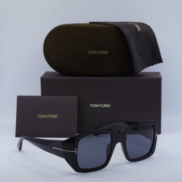 Tom Ford Tom Ford Ryder-02 FT1035-N 01A Sunglasses Black Square Frame Size ONE SIZE - 12 Thumbnail