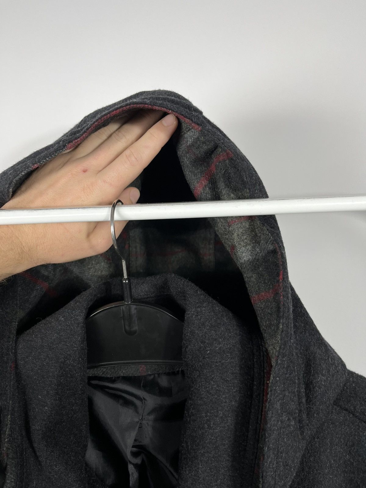 Other Men’s Wool Hooded Coat with Built-In Scarf Black Size US XL / EU 56 / 4 - 5 Thumbnail