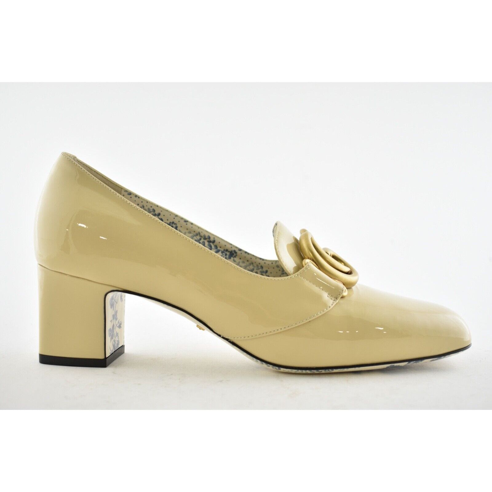 Gucci Victoire 55 Leather Block Mid Heel Mule Loafer Pump 39 Size US 9 / IT 39 - 3 Thumbnail
