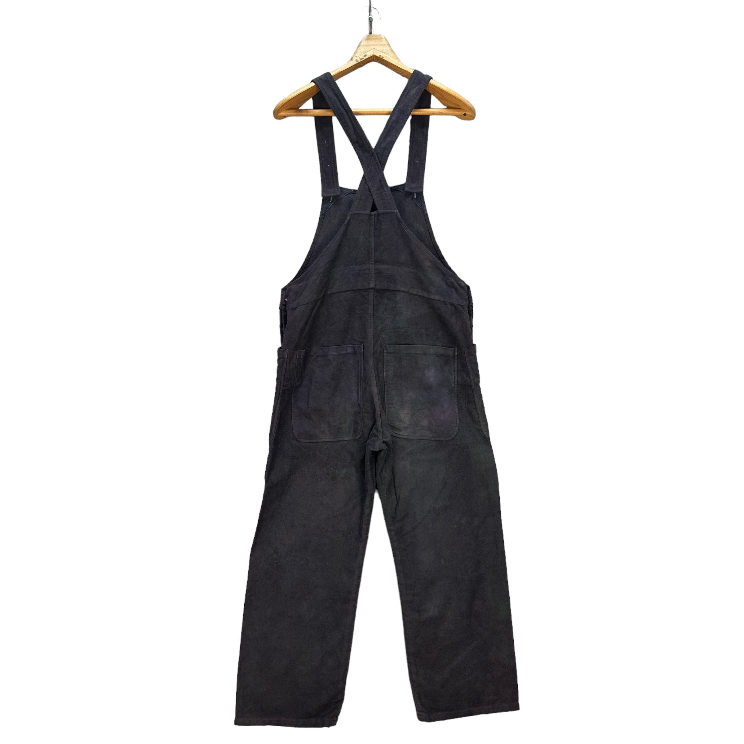 Japanese Brand TRASHED🔥 YAECA WRITE EXCELENT FABRIC OVERALLS #8579-015 Size US 32 / EU 48 - 9 Thumbnail