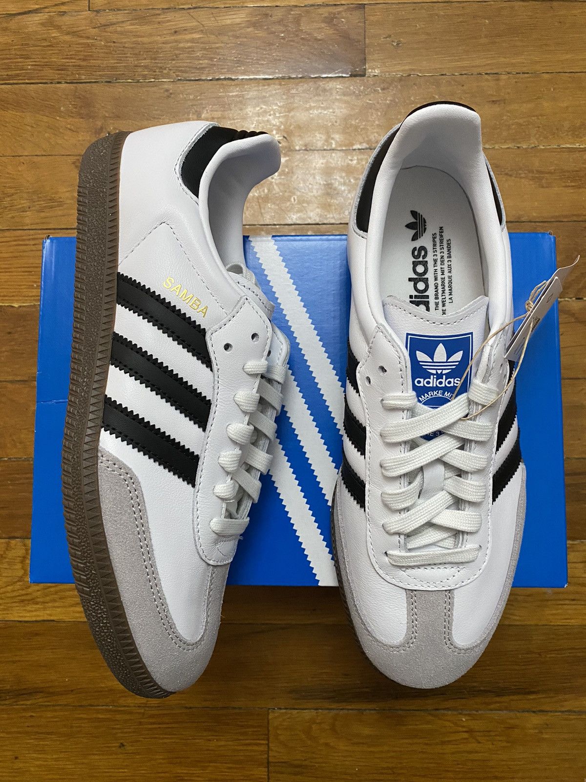 Adidas Size 6.5M / 7.5W - adidas Samba OG Cloud White Black Size US 6.5 / EU 39-40 - 1 Thumbnail