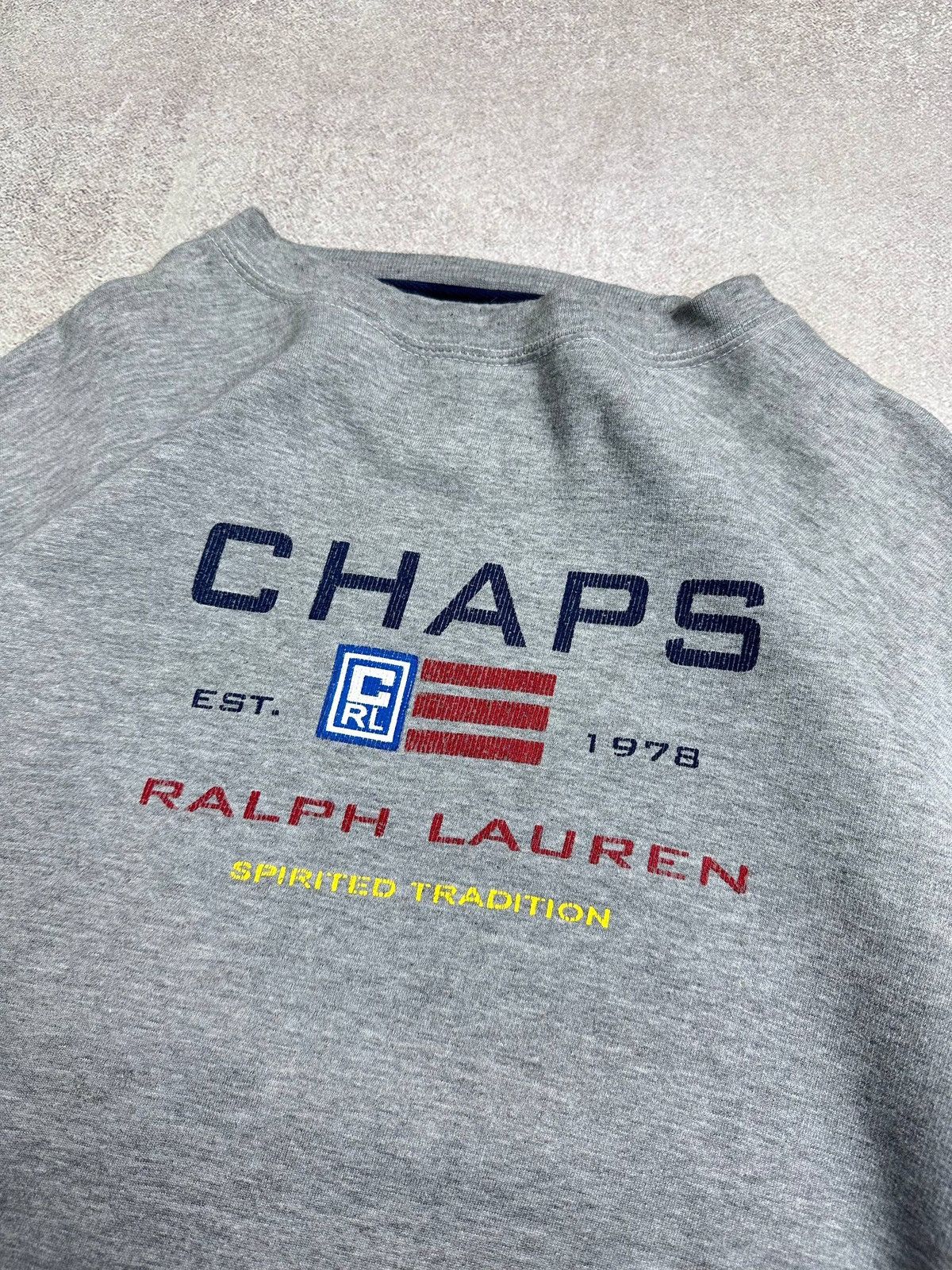 Polo Ralph Lauren Vintage 90s Polo Ralph Lauren Chaps RRL USA Flag Sweatshirt Size US L / EU 52-54 / 3 - 3 Thumbnail