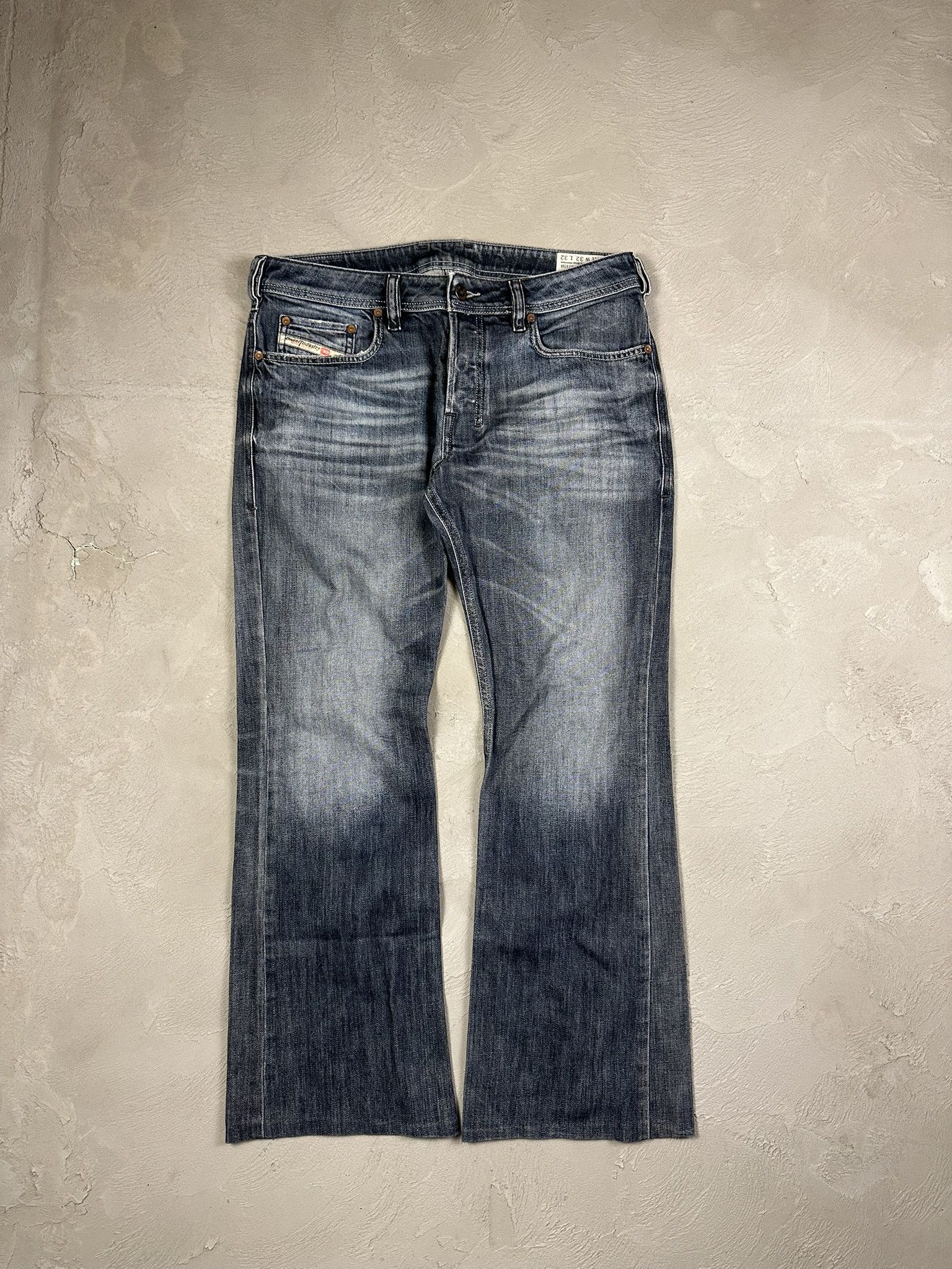 Diesel Vintage Y2k Diesel Flaired Bootcut Faded Jeans Size US 32 / EU 48 - 1 Thumbnail