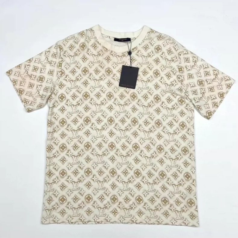 Louis Vuitton lv monogram beige short sleeve t-shirt-dmc Size US XL / EU 56 / 4 - 1 Thumbnail