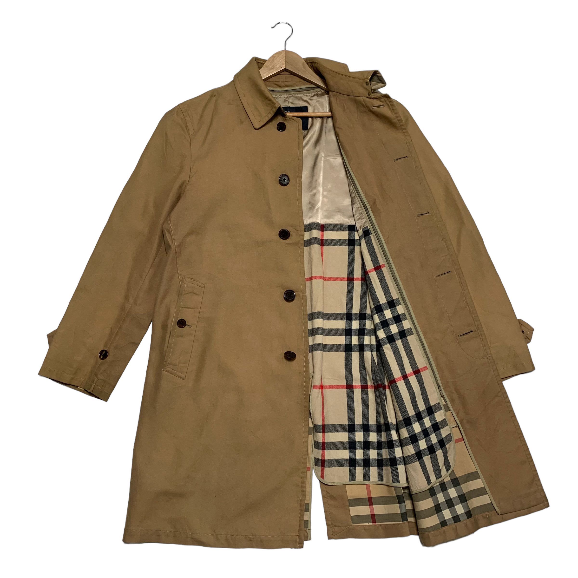 image of Burberry London Nova Check Overcoat in Brown, Men's (Size Large)