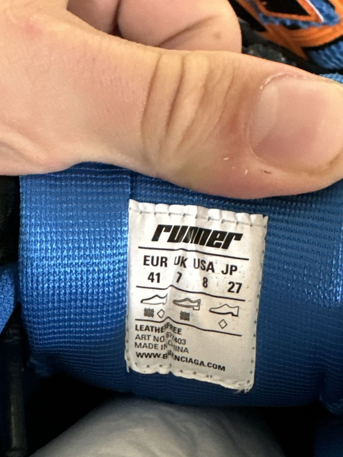 Balenciaga Balenciaga Blue and Orange runner 41 Size US 8 / EU 41 - 7 Thumbnail