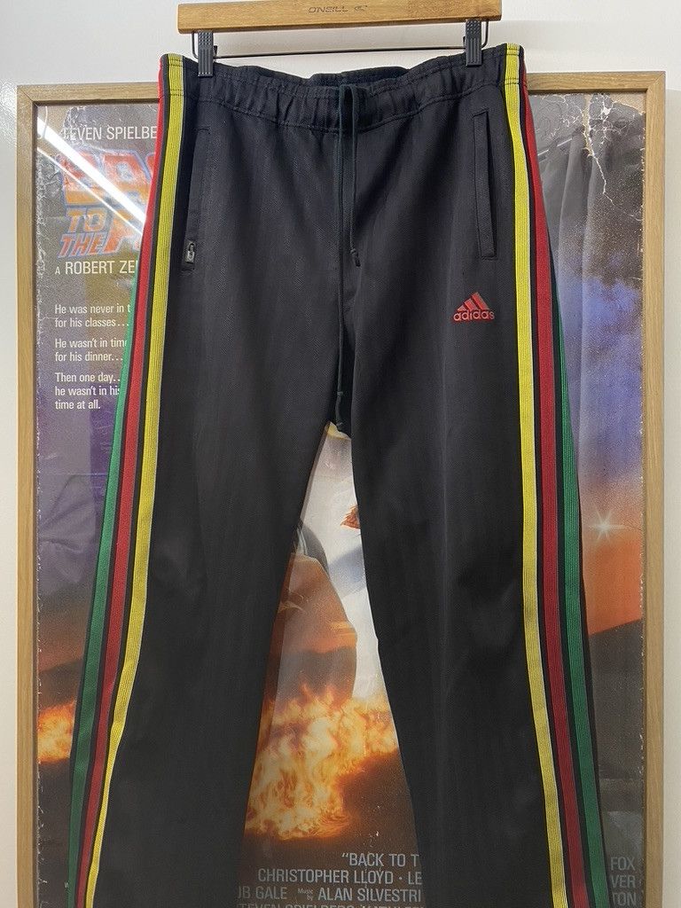 Adidas AW2004 Adidas Rasta Striped Climalite Joggers Size US 30 / EU 46 - 2 Thumbnail