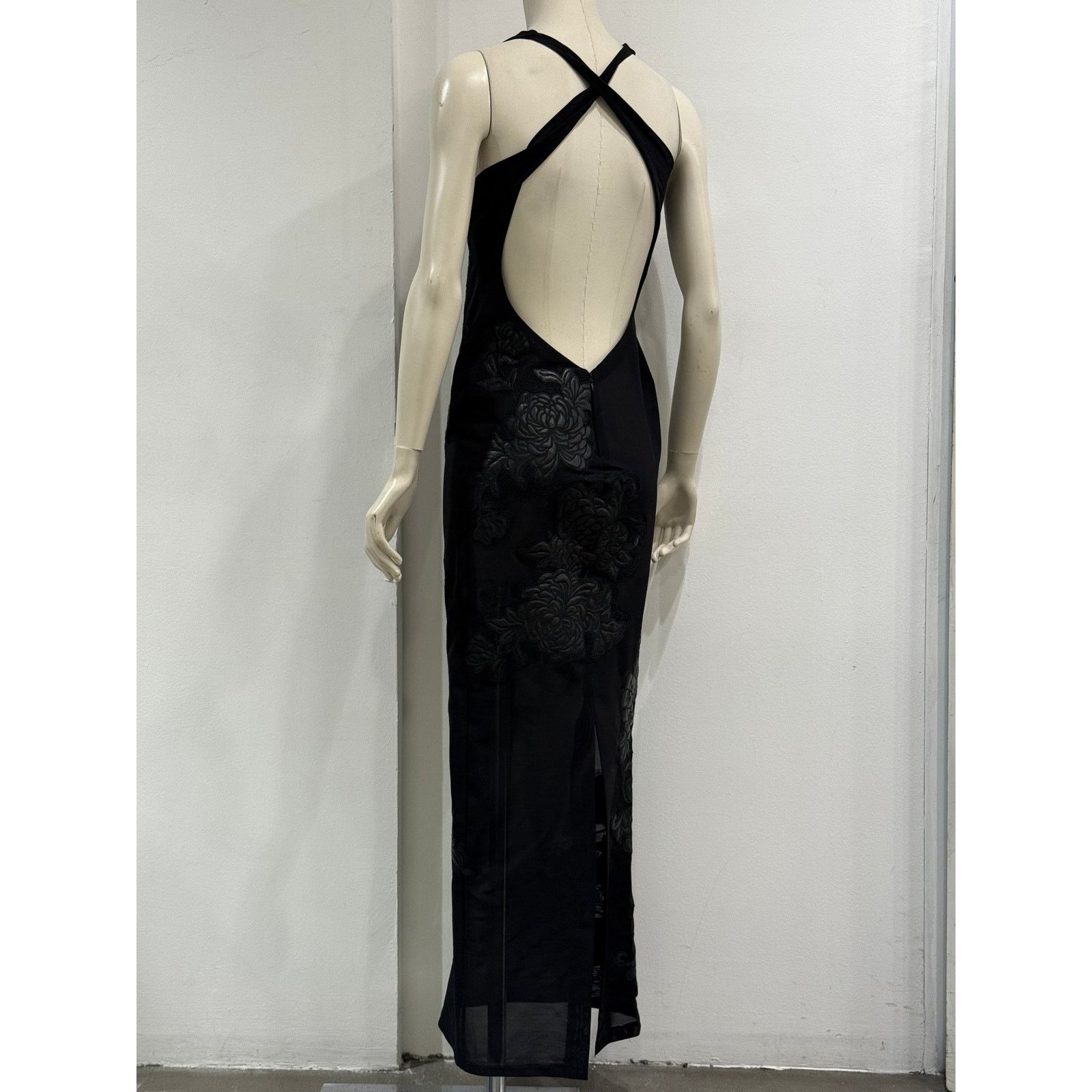 Roberto Cavalli A/W2002 Roberto Cavalli runway floral patches sheer dress Size S / US 4 / IT 40 - 10 Thumbnail