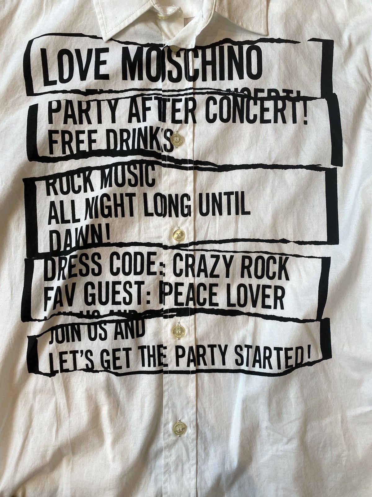 Moschino Love Moschino Party Print Shirt Size S Size US S / EU 44-46 / 1 - 2 Thumbnail