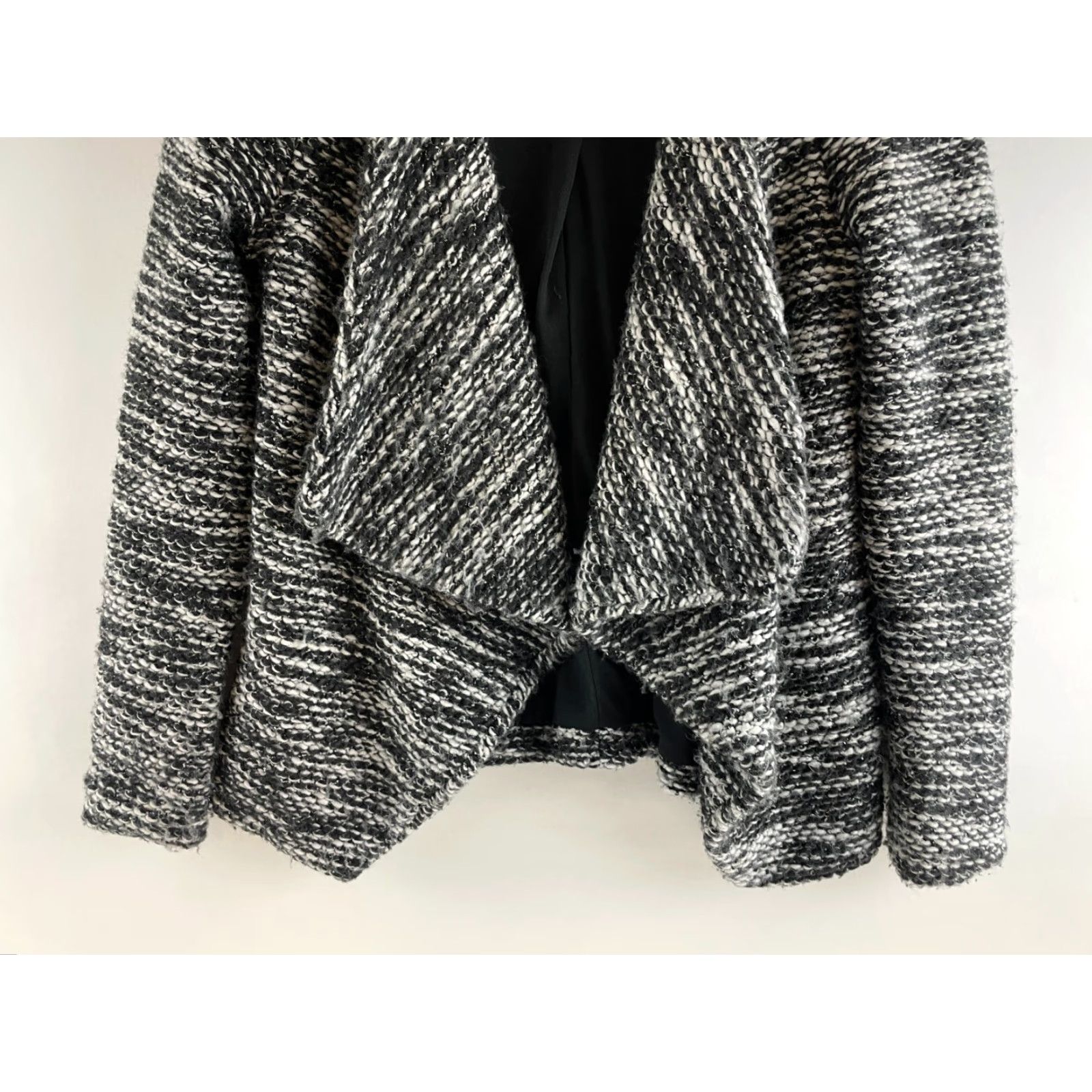 H&M H&M Jacket Women's Size Small Black White Heather Open Long Sleeve Jacket Womens Size S / US 4 / IT 40 - 4 Thumbnail