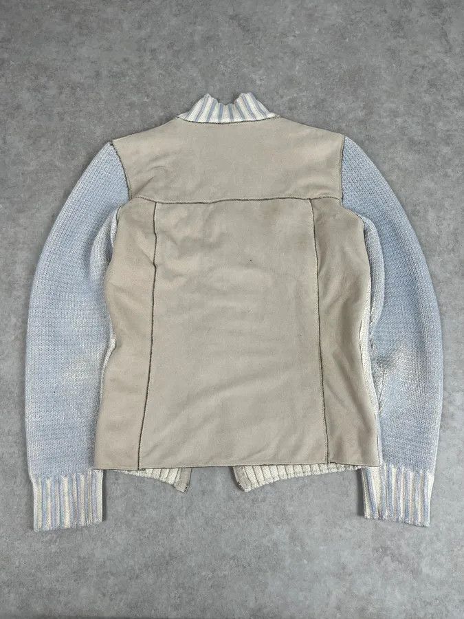 Versace 2000s Versace Blue & Beige Patch Zip-Up Sweater Size US S / EU 44-46 / 1 - 6 Thumbnail