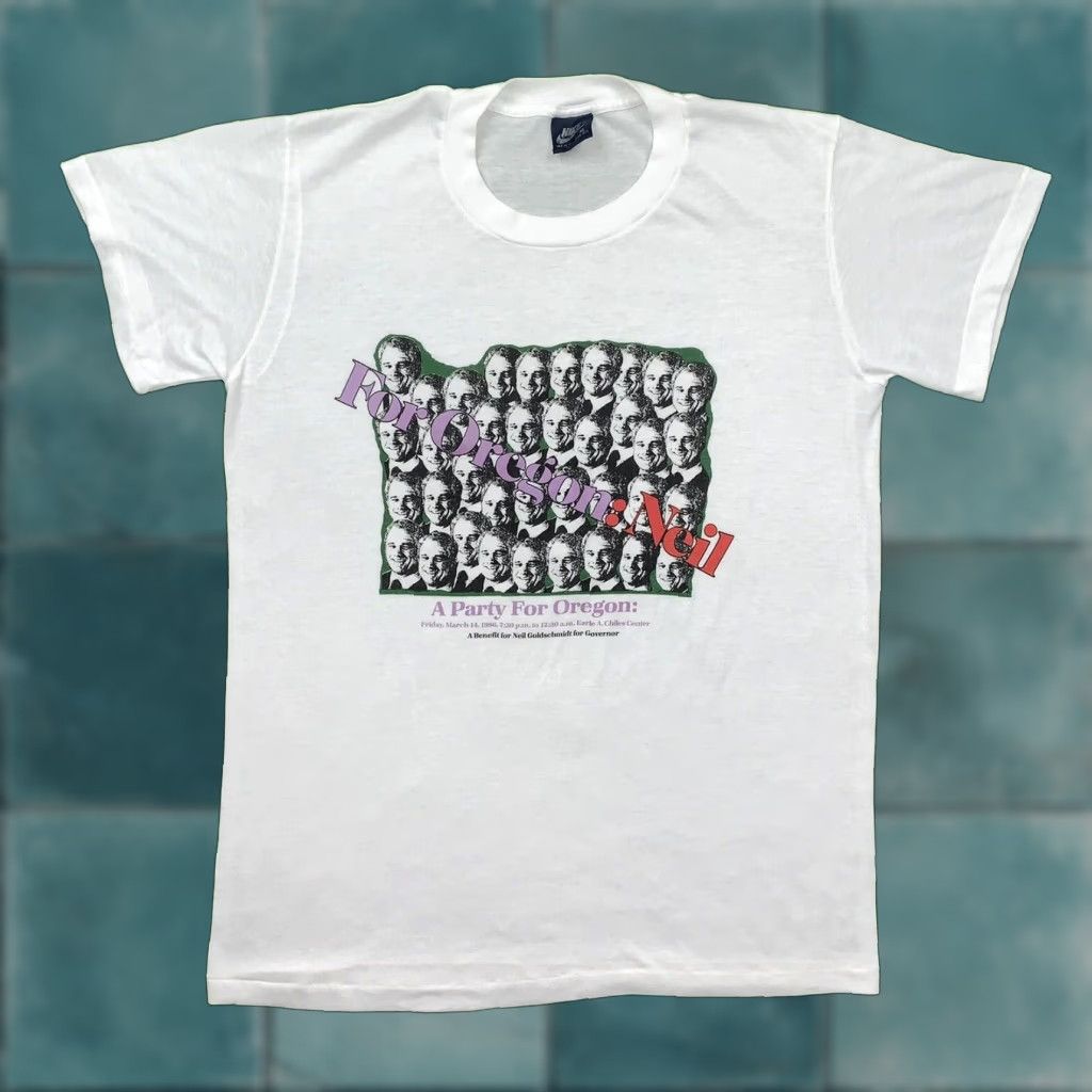 Nike VINTAGE Nike T-Shirt 80s USA Rare Geisha Rap Band White Adult Medium Mens Size US M / EU 48-50 / 2 - 1 Thumbnail