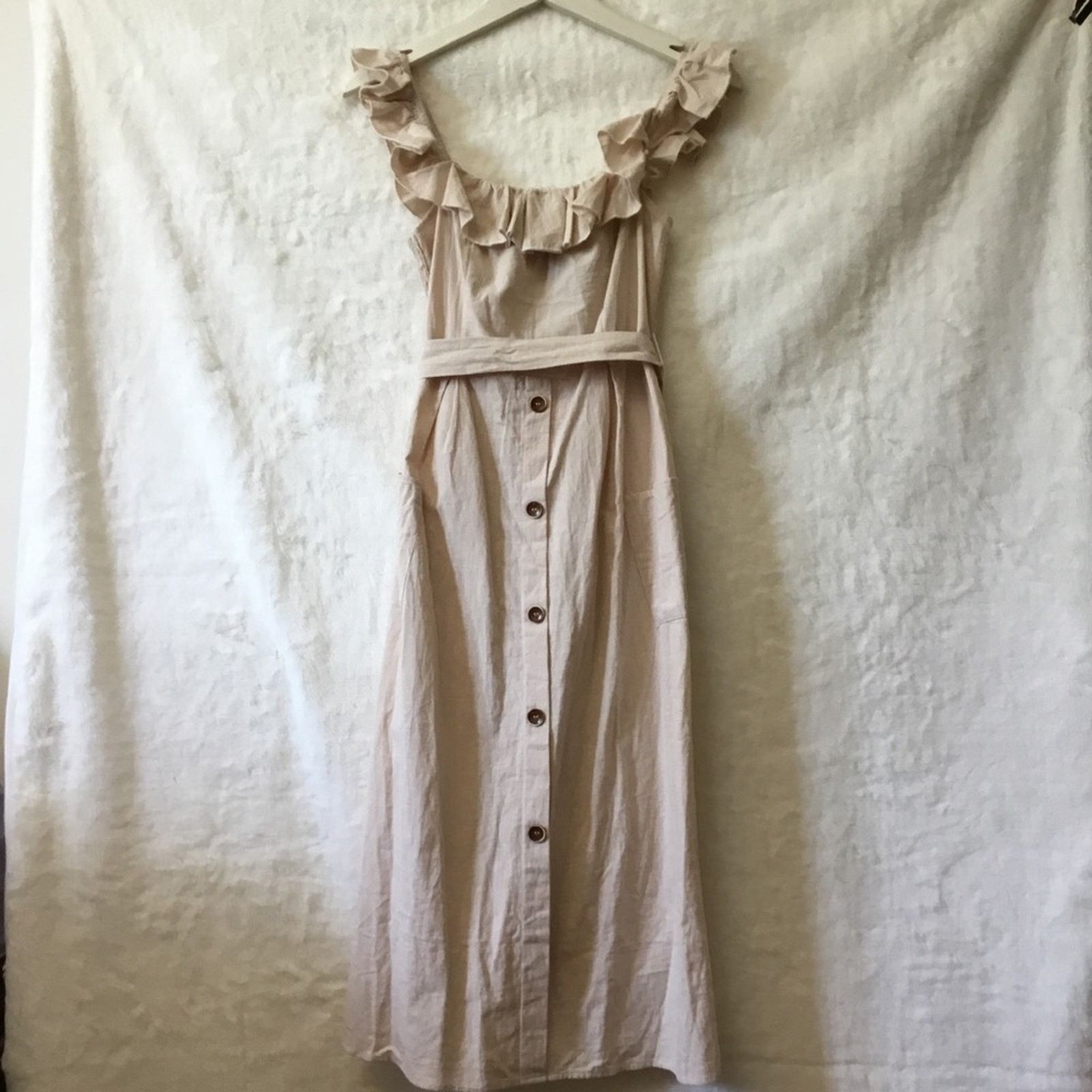 Other Cupshe Beige Off-Shouder Dress Size M / US 6-8 / IT 42-44 - 1 Thumbnail