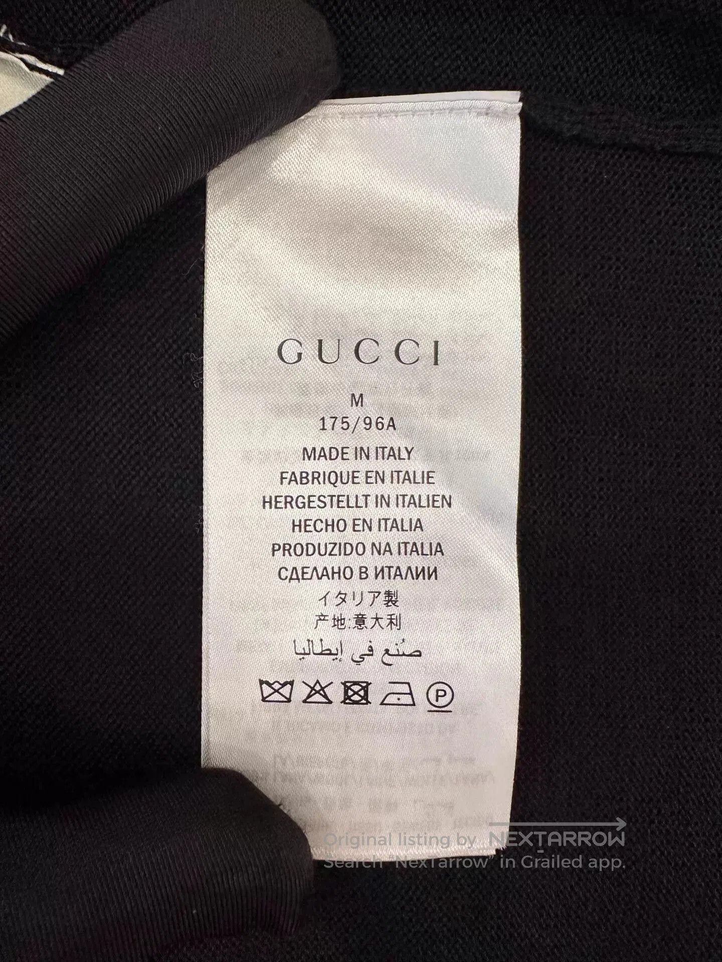Gucci Black Cardigan with White Trim and Bee Embroidery. Size US M / EU 48-50 / 2 - 5 Thumbnail