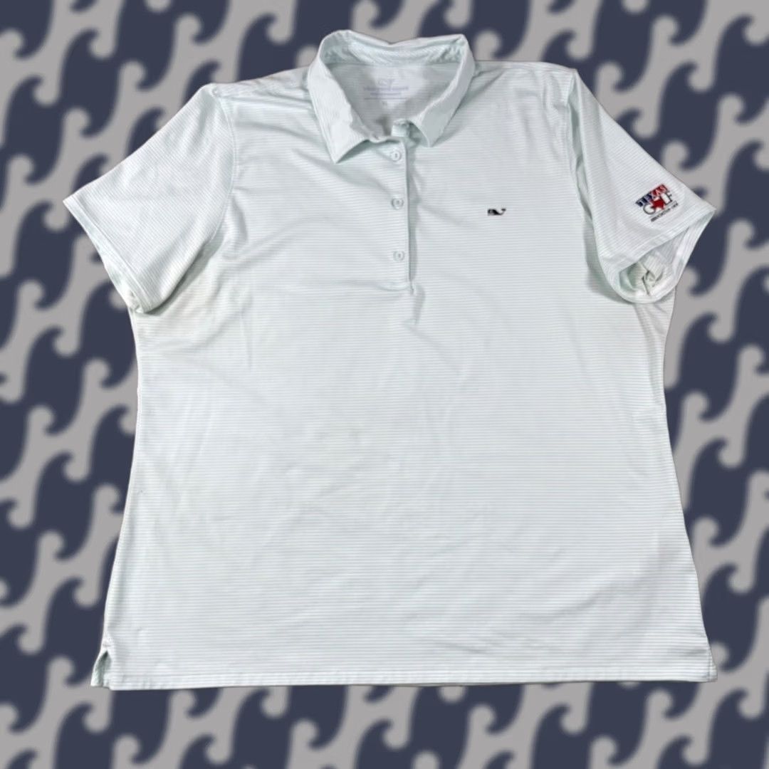 Vineyard Vines Vineyard Vines Polo Short Sleeve Golf Blue Texas Golf Association Women’s XL Polo Size 40" / US 18 - 1 Thumbnail
