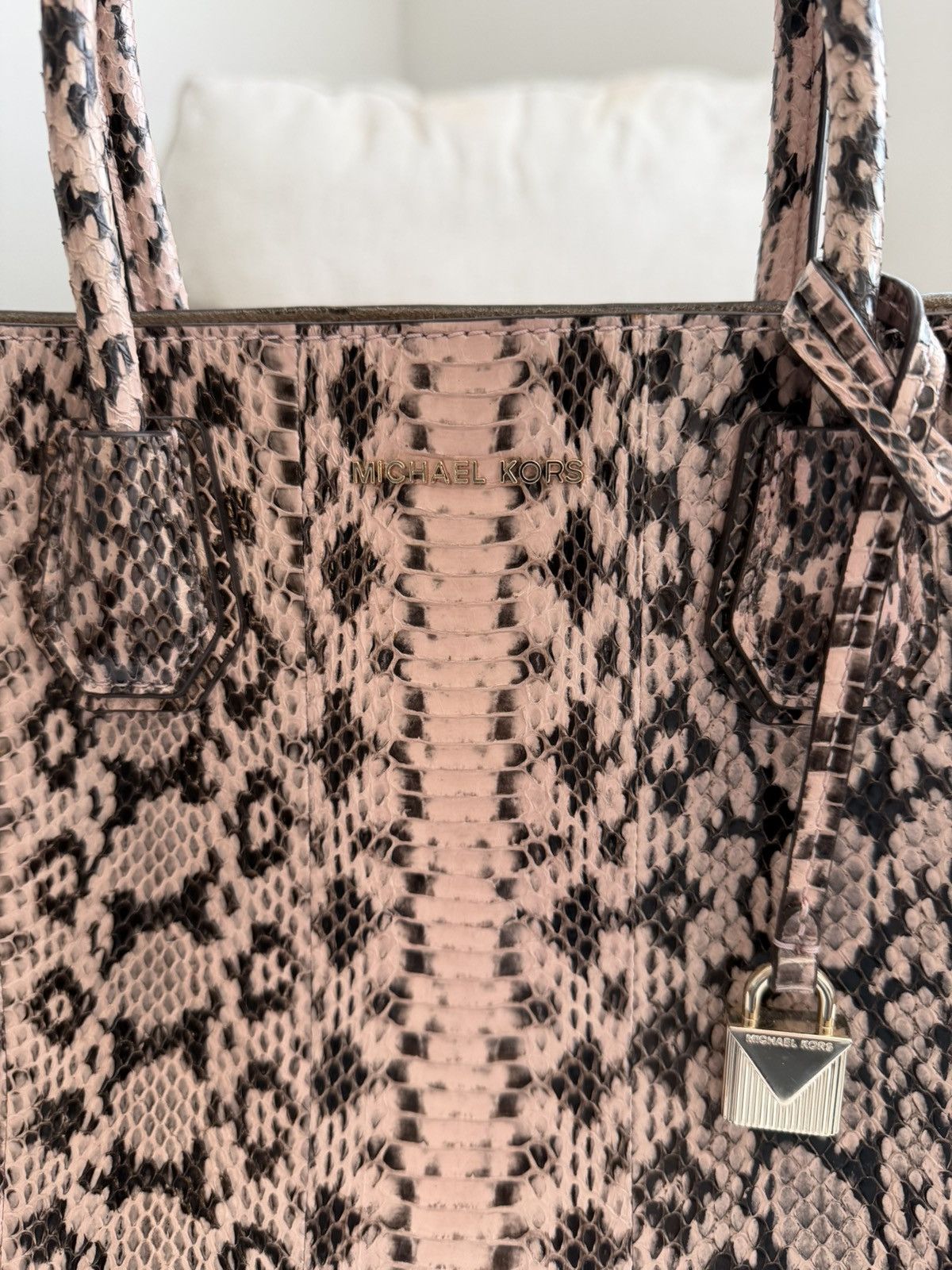 Michael Kors Michael Kors Genuine Snakeskin Mercer and Wallet Size ONE SIZE - 3 Thumbnail