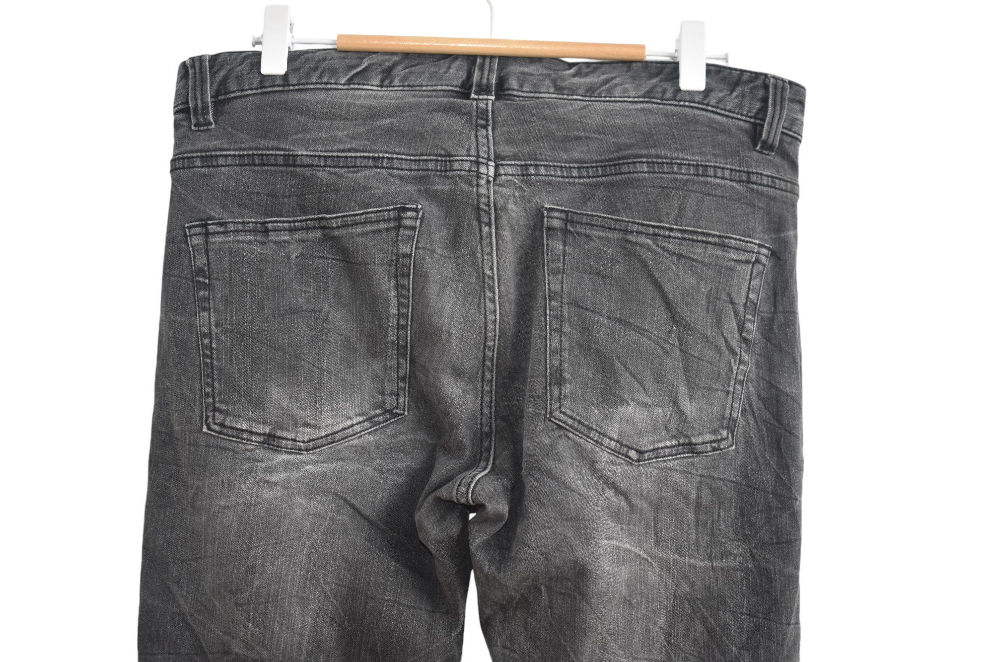 Japanese Brand × Vintage Wide Leg !! Avail Mode Japanese Distress Jeans W33 Size US 33 - 5 Thumbnail