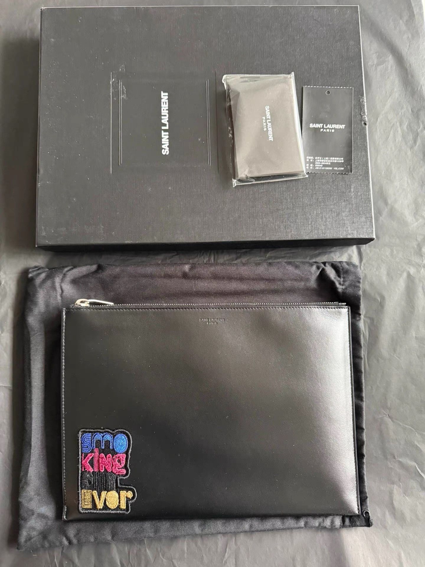 Saint Laurent Paris Saint Laurent Envelope Clutch Bag K33 Size ONE SIZE - 2 Thumbnail