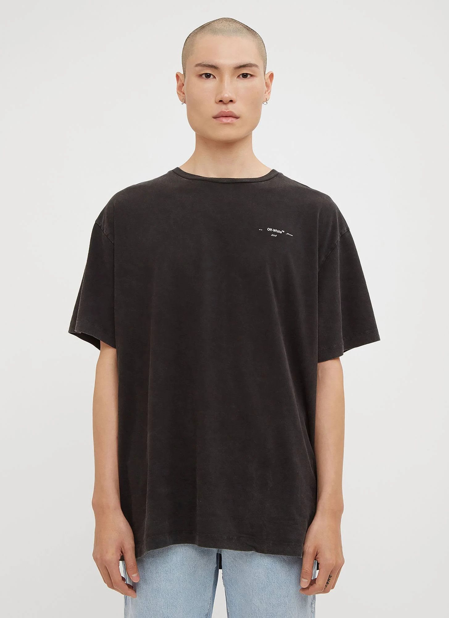 Off-White Washed Black 3D Arrows Oversized T-Shirt Size XS / US 0-2 / IT 36-38 - 8 Thumbnail