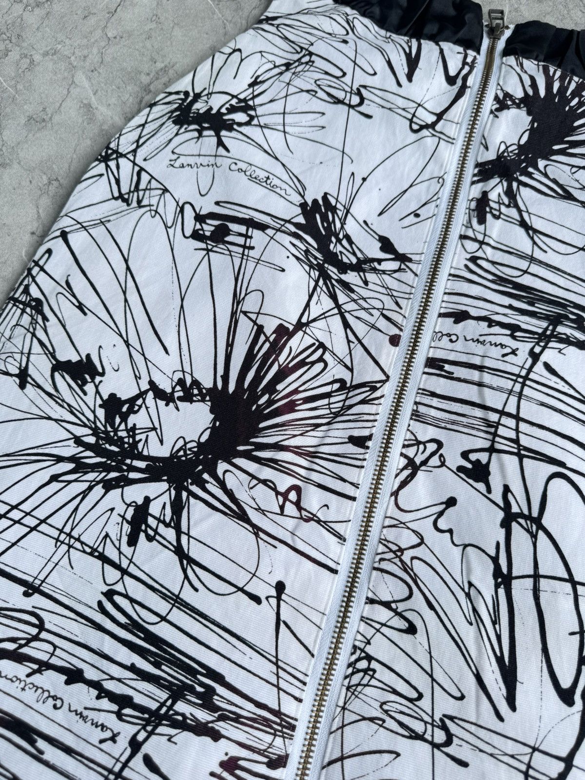 Lanvin Lanvin Collection abstract sketch dress 🤍🖤 Size XS / US 0-2 / IT 36-38 - 9 Thumbnail