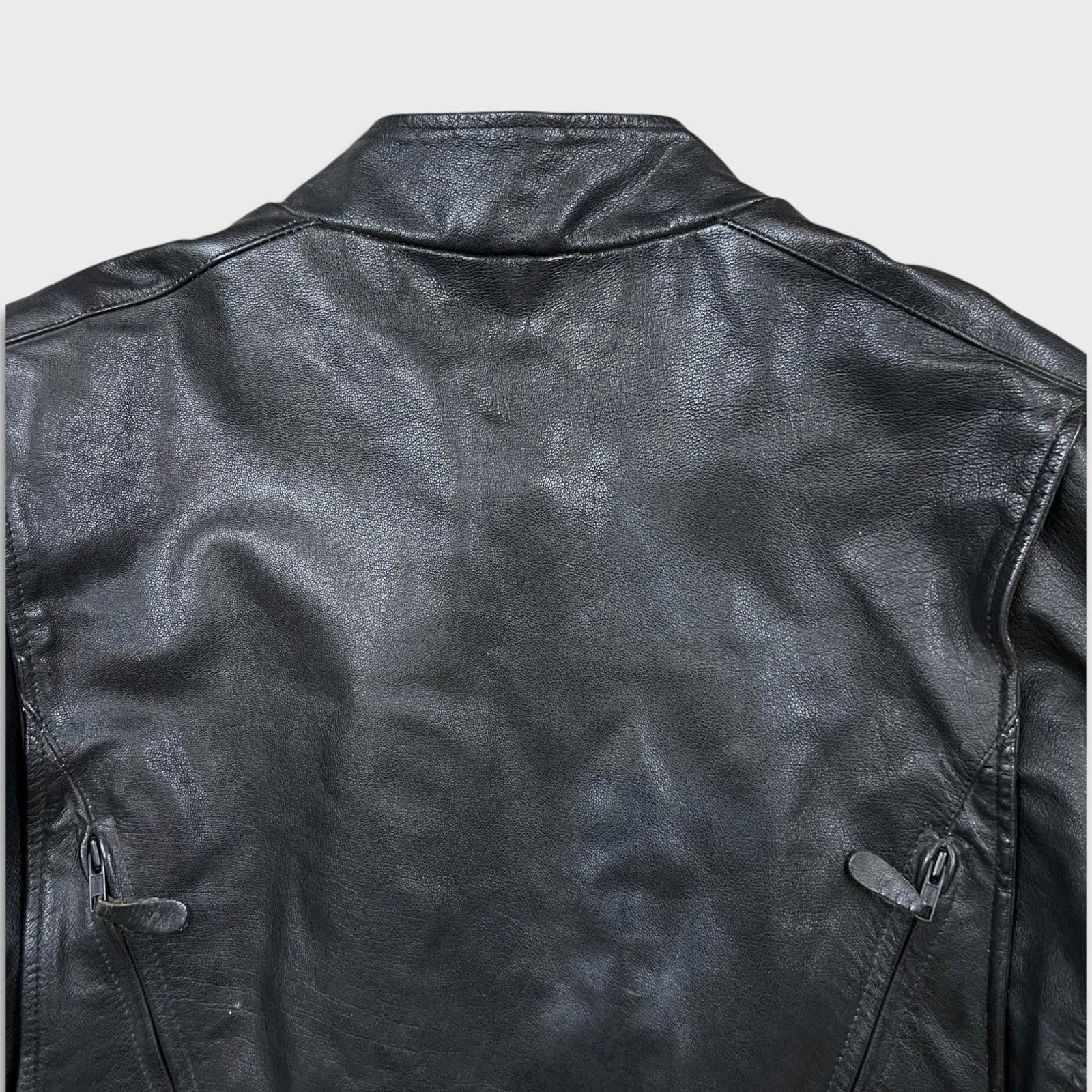 Vintage Vintage Leather Jacket XL Moto Biker Multi Zipper Bomber Y2K Size US XL / EU 56 / 4 - 7 Thumbnail