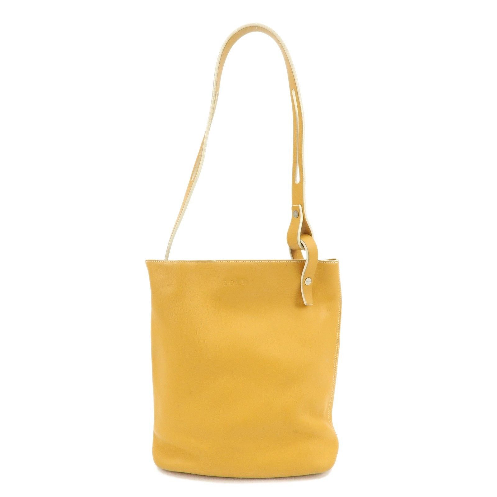 Loewe Loewe Calfskin Shoulder Bag Yellow Size ONE SIZE - 1 Thumbnail