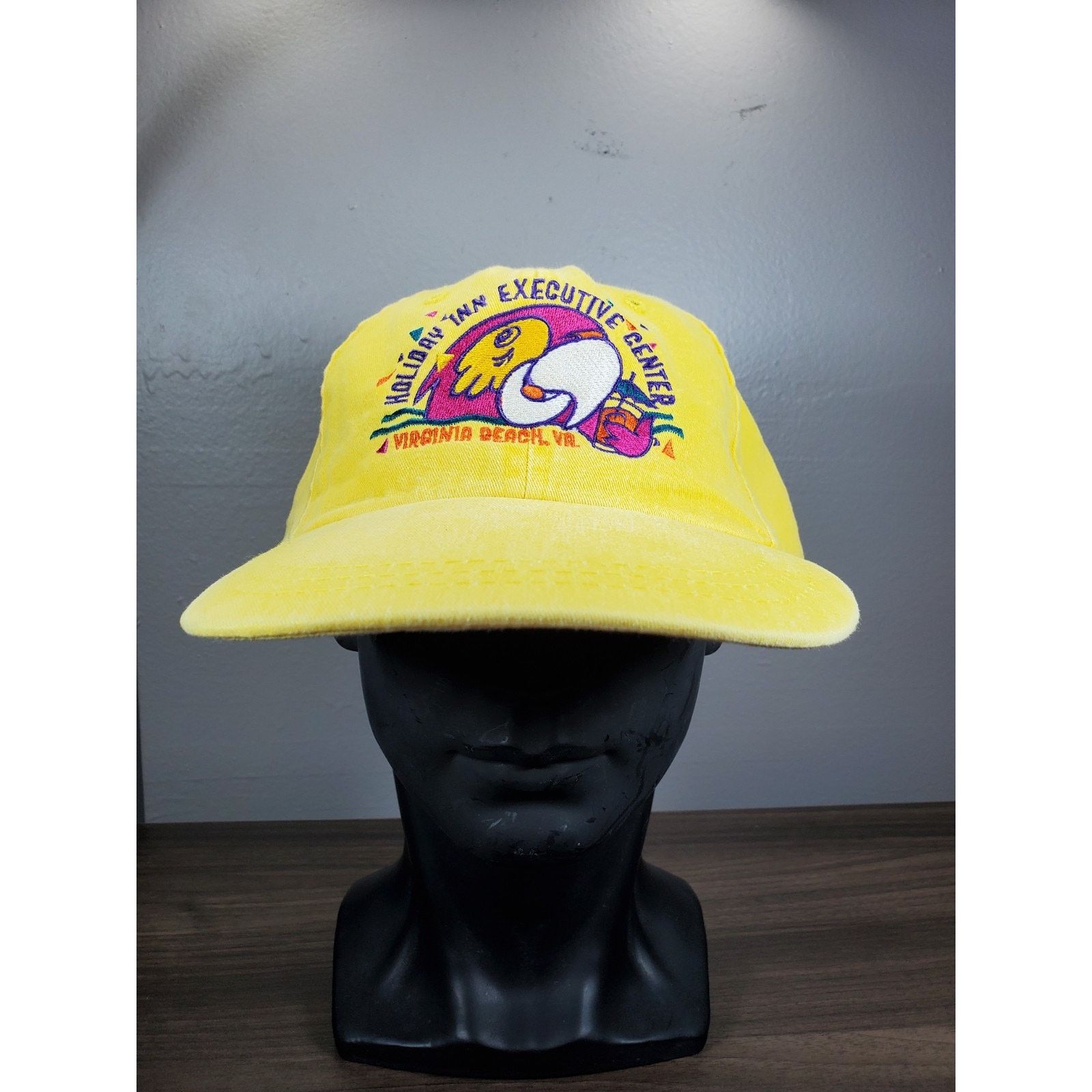 Adams Holiday Inn Executive Center Hat Virginia Beach Yellow Cap Size ONE SIZE - 4 Thumbnail