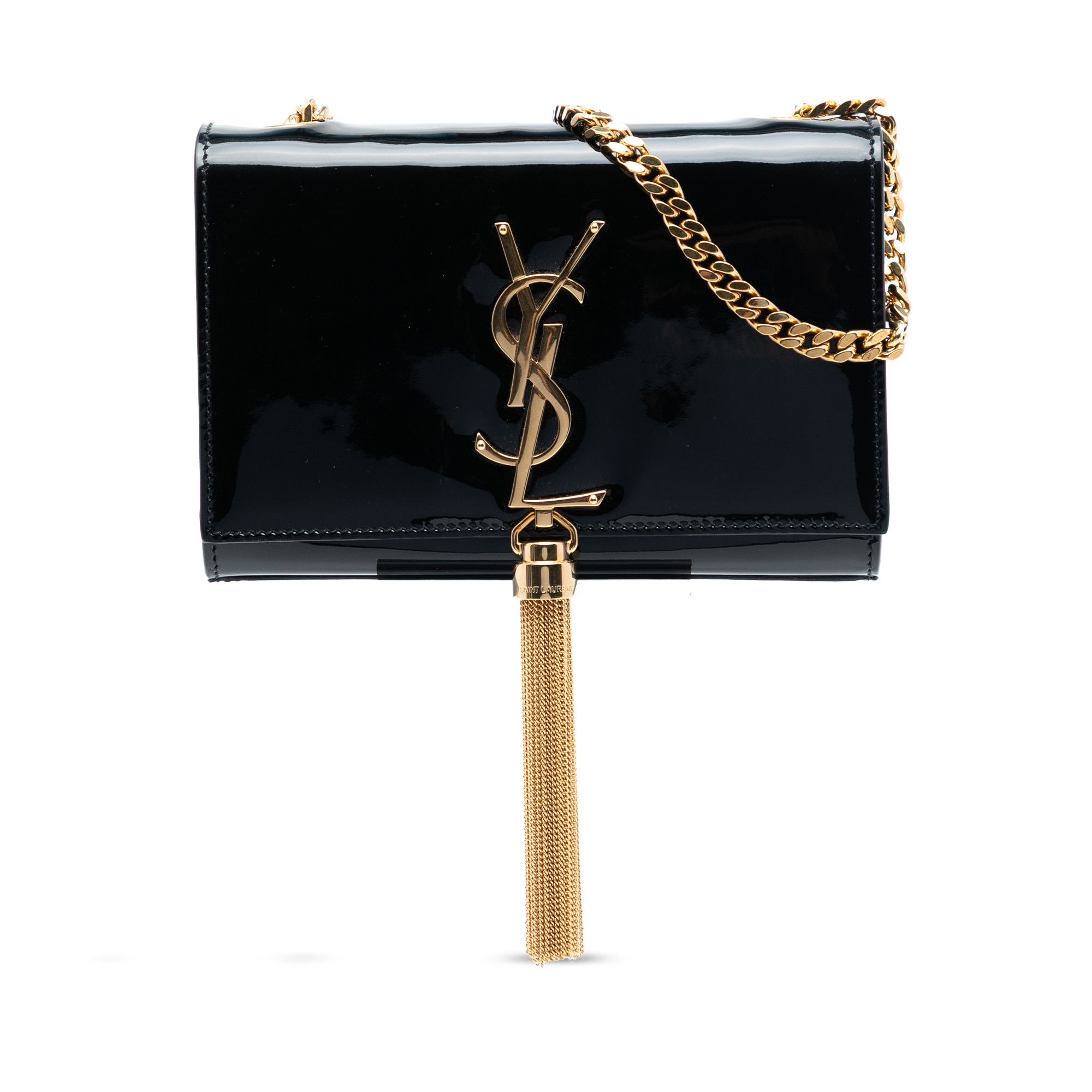 Yves Saint Laurent Yves Saint Laurent Small Patent Monogram Kate Tassel Crossbody Size ONE SIZE - 1 Thumbnail