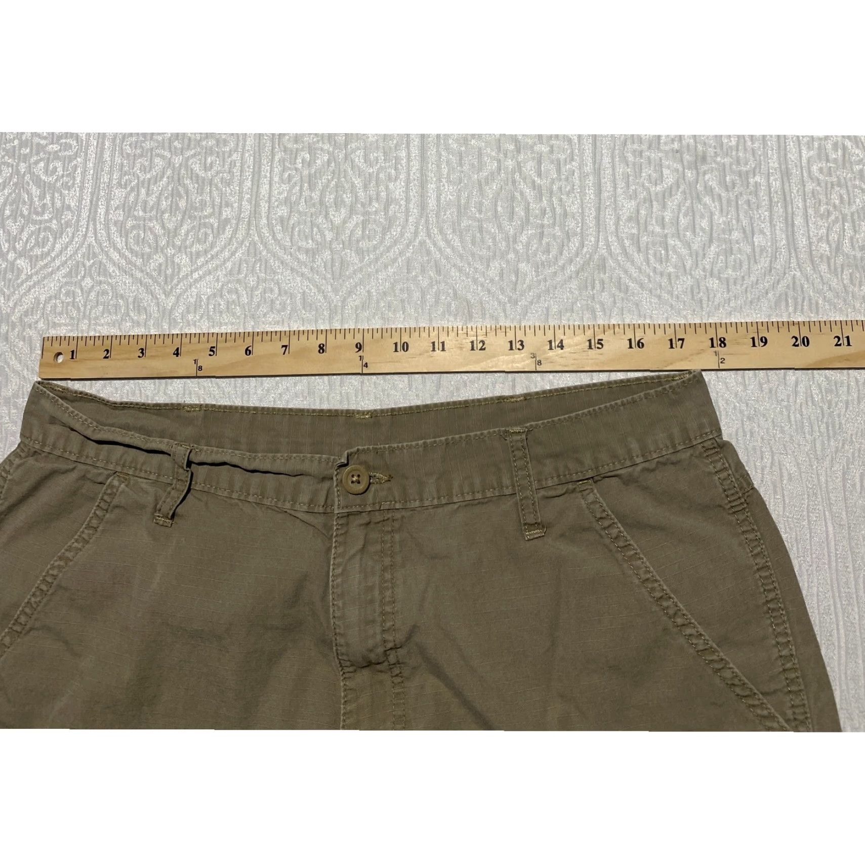 Wrangler Wrangler Authentics Mens Cargo Shorts 60MFWML Khaki Brown Ripstop Cotton Size 34 Size US 34 / EU 50 - 4 Thumbnail