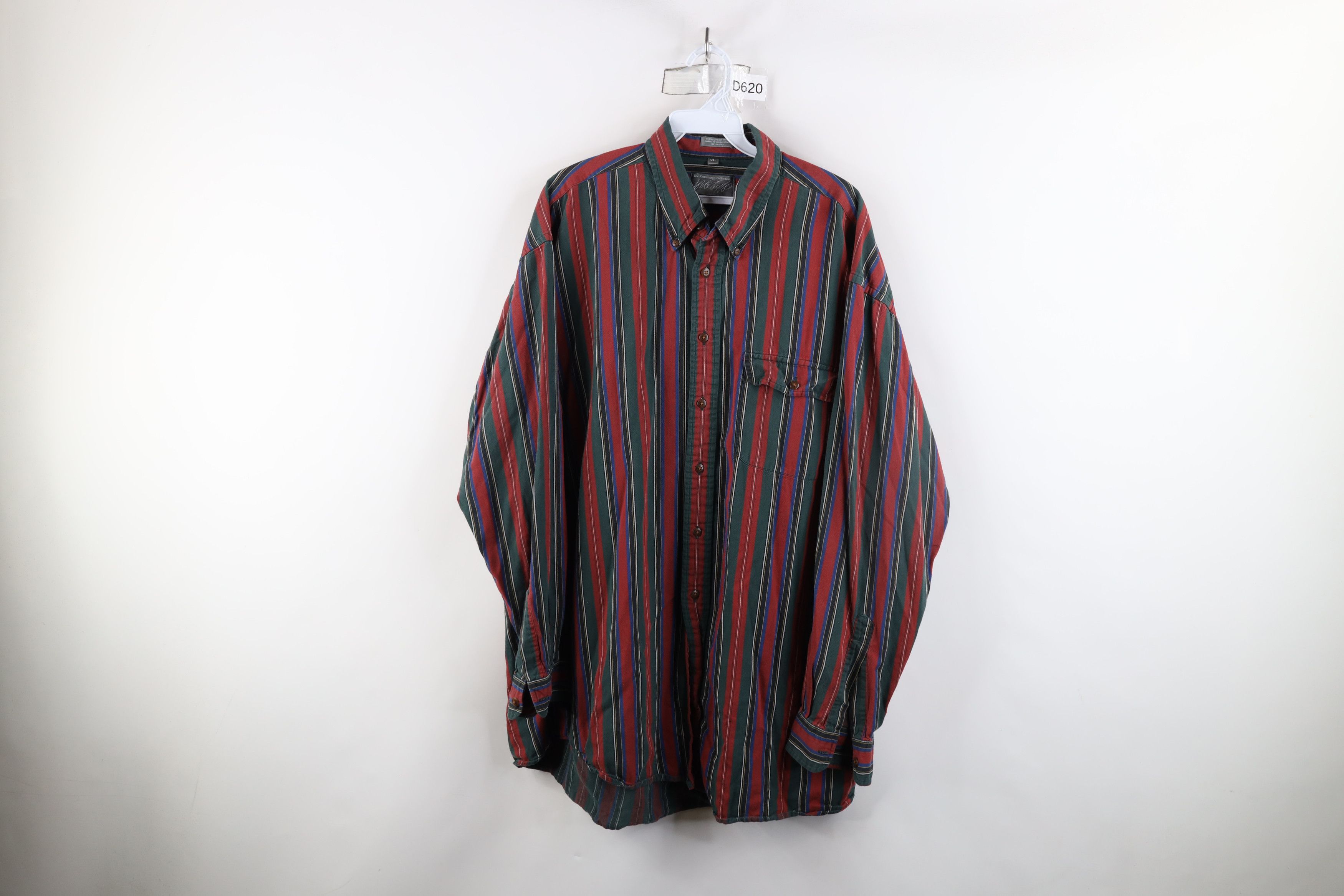 Vintage Vintage 90s Streetwear Striped Collared Button Down Shirt Size US XL / EU 56 / 4 - 1 Thumbnail