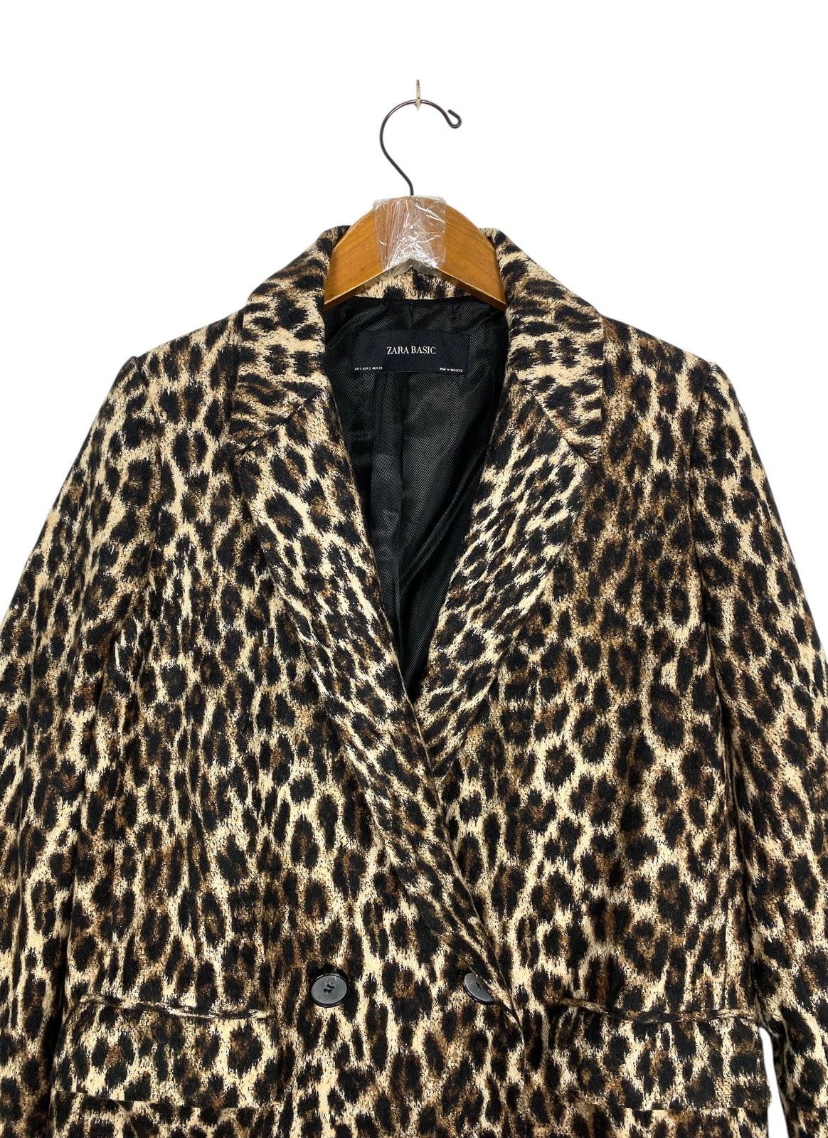 Zara Rare‼️ ZARA Leopard Print Jacquard Coat Size S / US 4 / IT 40 - 6 Thumbnail