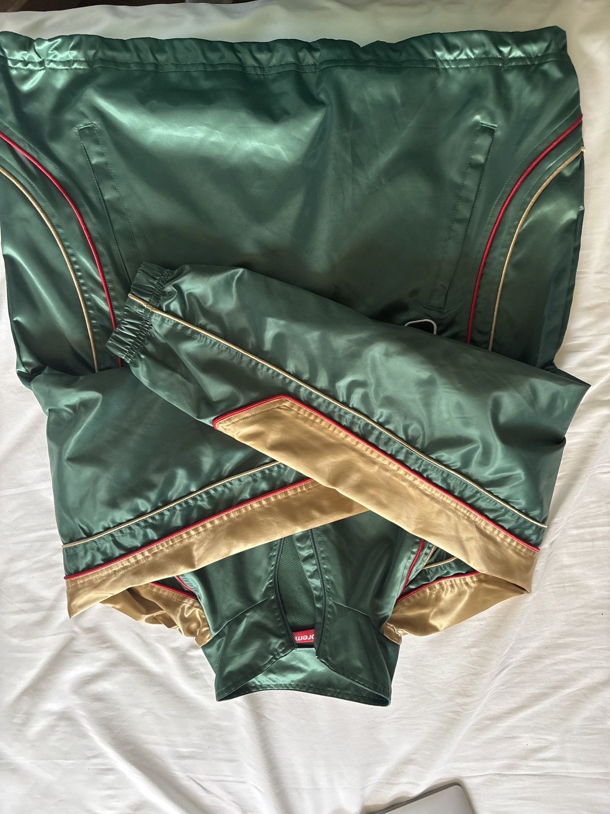 Supreme Supreme Satin Piping Pullover "Green" Jacket Size US S / EU 44-46 / 1 - 8 Thumbnail