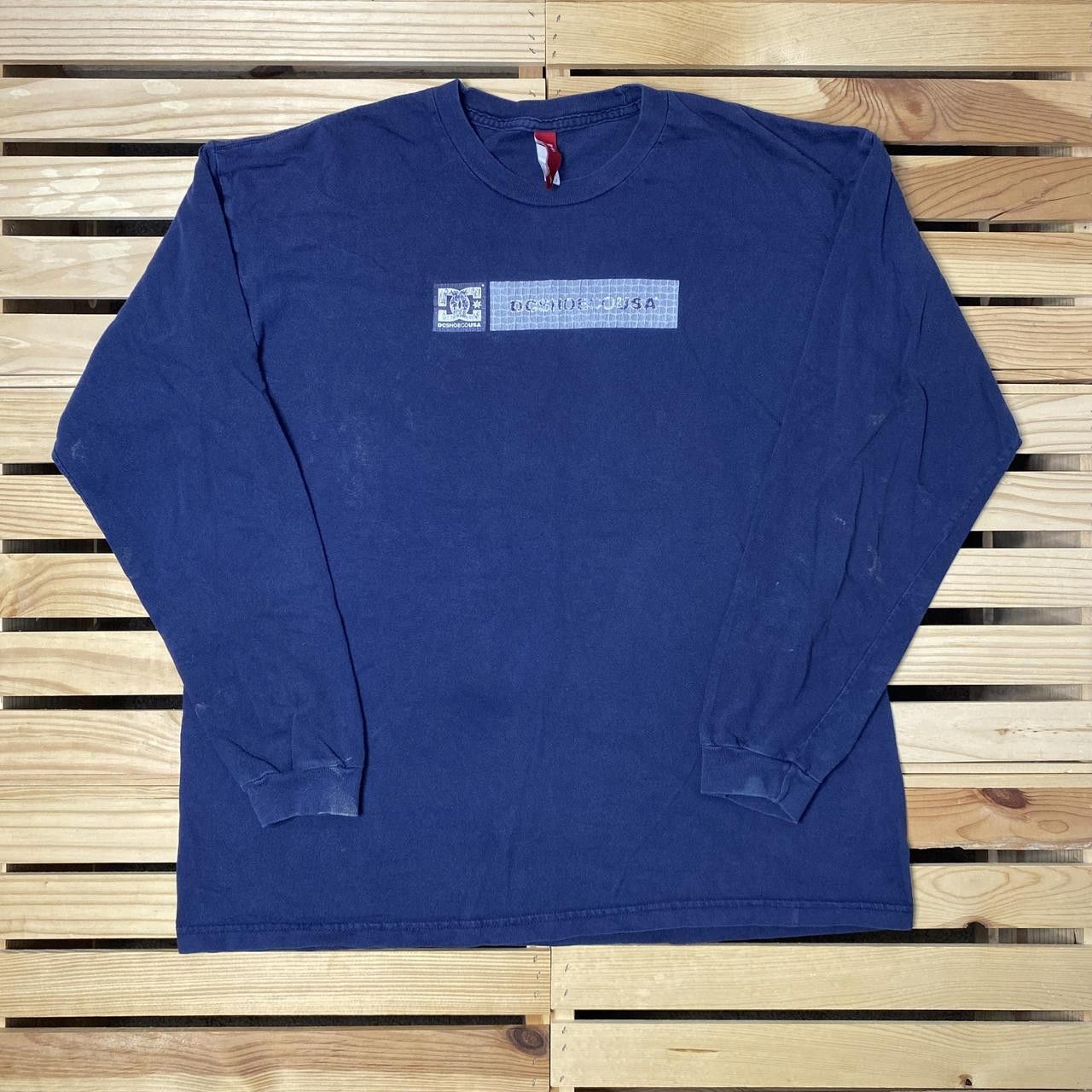 DC Vintage DC Shoes Navy Blue Box Logo Skate Tee Size Large Size US L / EU 52-54 / 3 - 1 Thumbnail