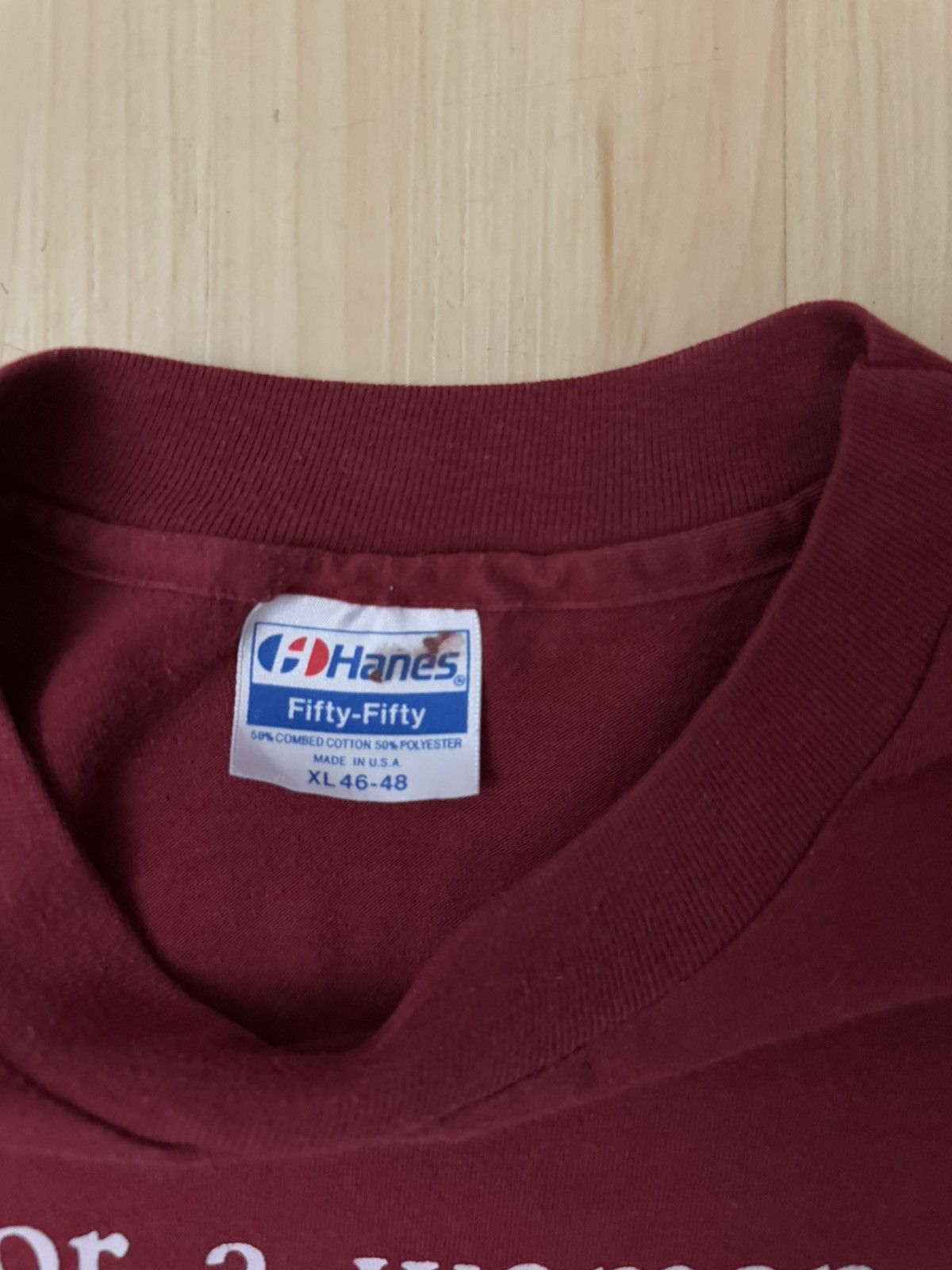 Vintage Vintage 1980s Hanes Beefy Feminist Single Stitch T Shirt Size US XL / EU 56 / 4 - 2 Thumbnail