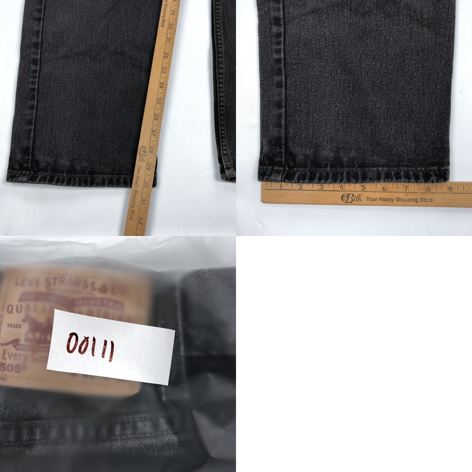 Levi's Levi's 505 Men's Regular Fit Straight Jeans 40x30 Black Denim Zip Fly Regular Waist 40 Black Denim 5-Pocket Set Vintage No Mens Size US 40 / EU 56 - 9 Thumbnail