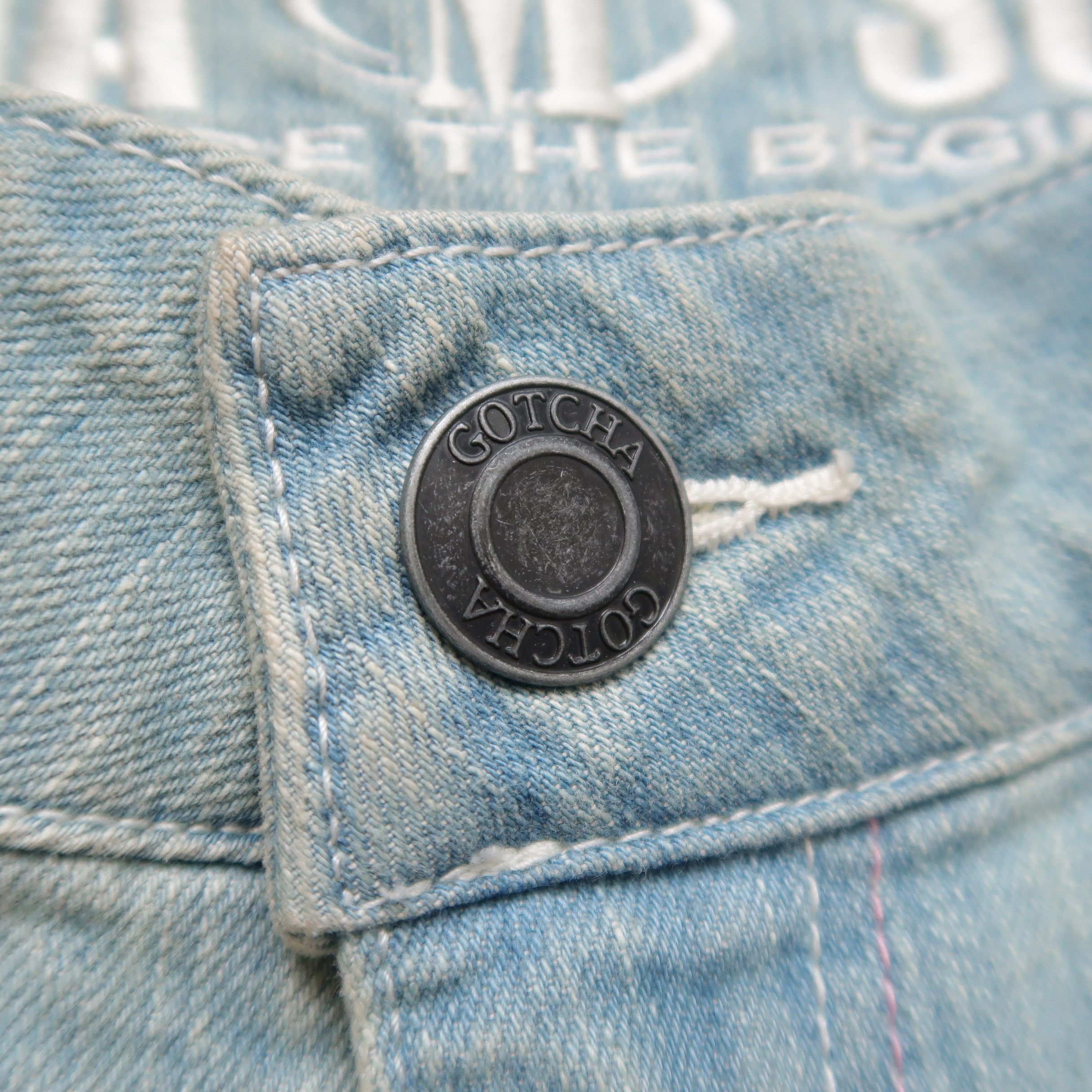 Le Grande Bleu (L.G.B.) 🔥Sick Y2K LGB Vintage Gotcha Banana Curved Denim Vkei Size US 32 / EU 48 - 4 Thumbnail