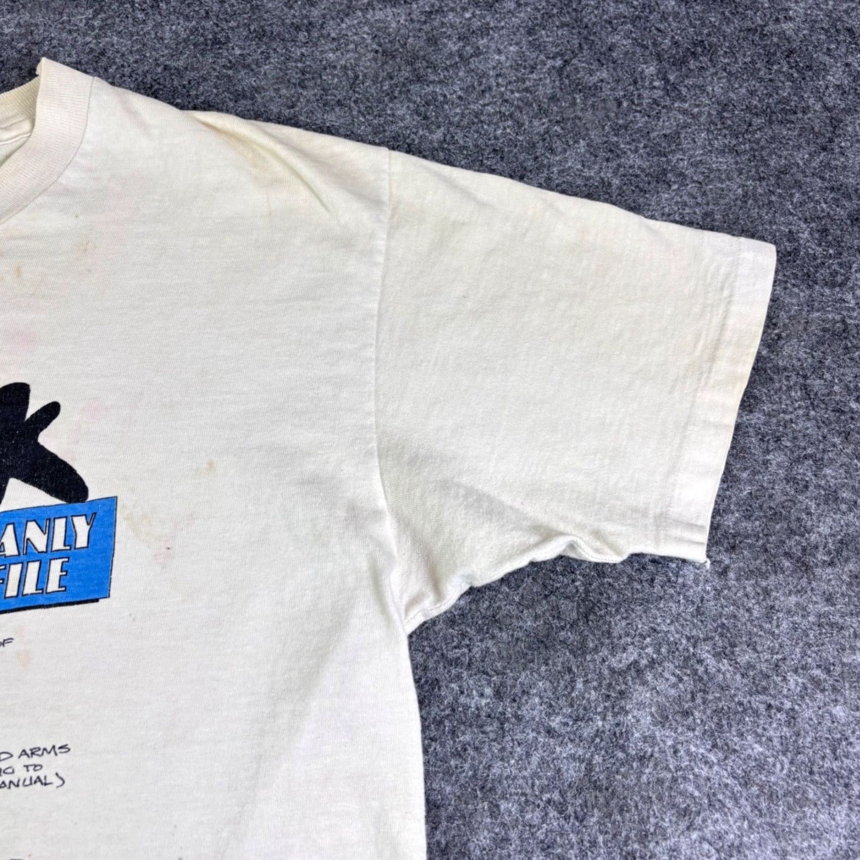 Hanes VINTAGE Rock Mr Manly Profile T-Shirt Hanes Beefy-T Single Stitch Large Size US L / EU 52-54 / 3 - 7 Thumbnail