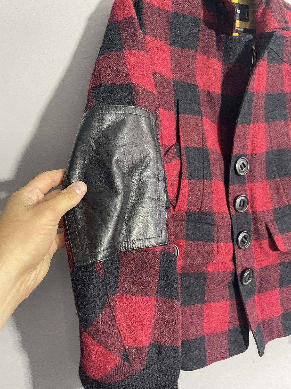 Dsquared2 DSQUARED2 Blouson RedxBlack(Check Pattern) wool coat jacket Size M / US 6-8 / IT 42-44 - 4 Thumbnail