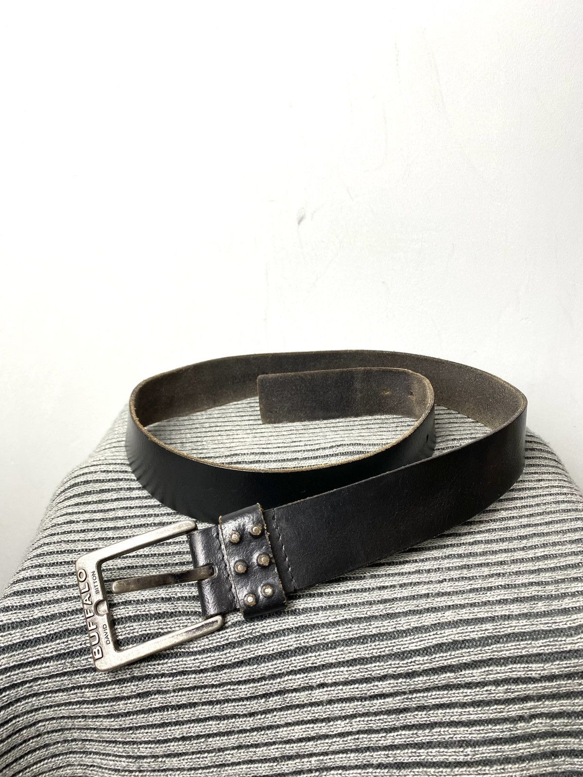Buffalo London Vintage Buffalo Metal Leather Belt Hype Drip Western Size ONE SIZE - 5 Thumbnail