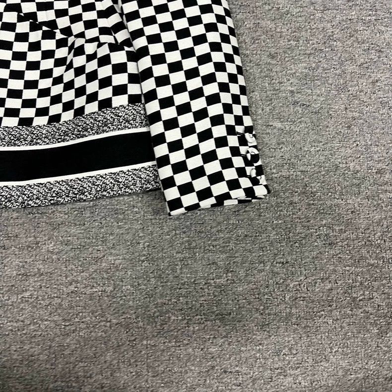 Dior Dior Checkered Blazer with Logo Design-2506 Size L / US 10 / IT 46 - 4 Thumbnail