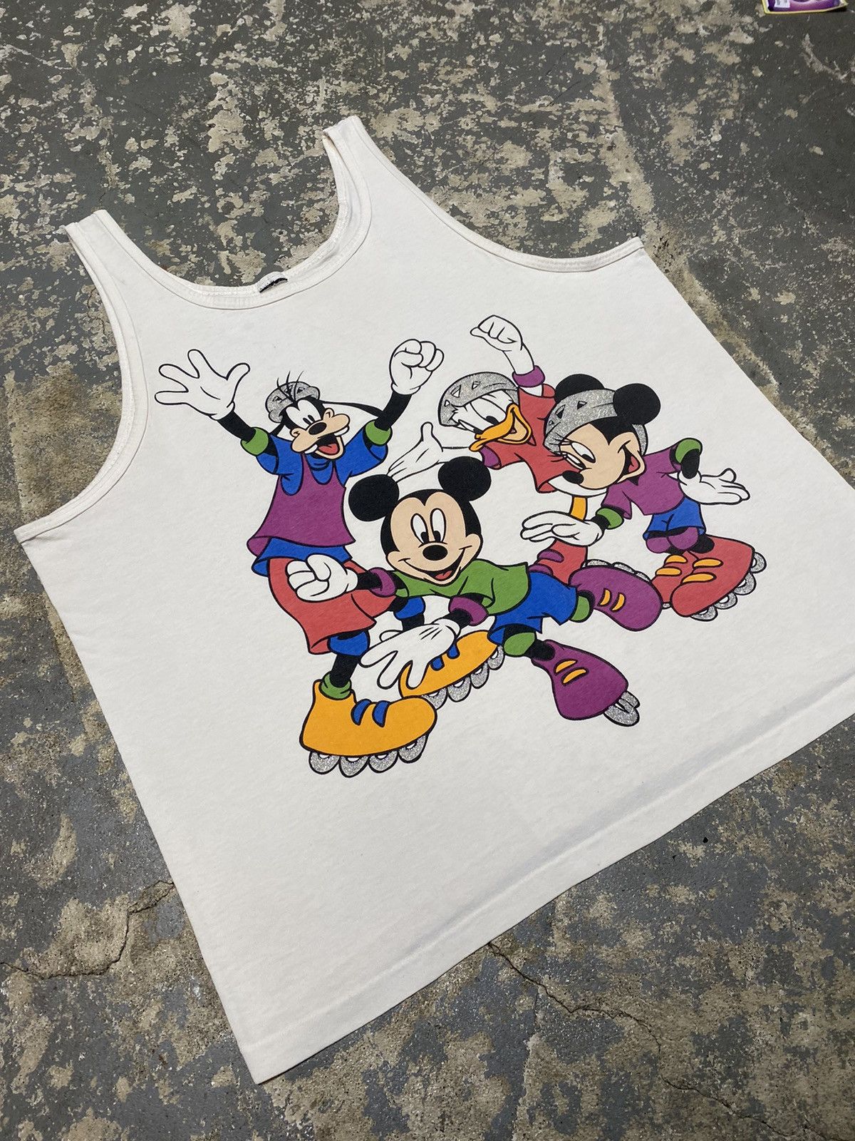 Mickey Mouse × Vintage Vintage Mickey Mouse & Friends Rollerblading Skates Tank Top Size US L / EU 52-54 / 3 - 11 Thumbnail