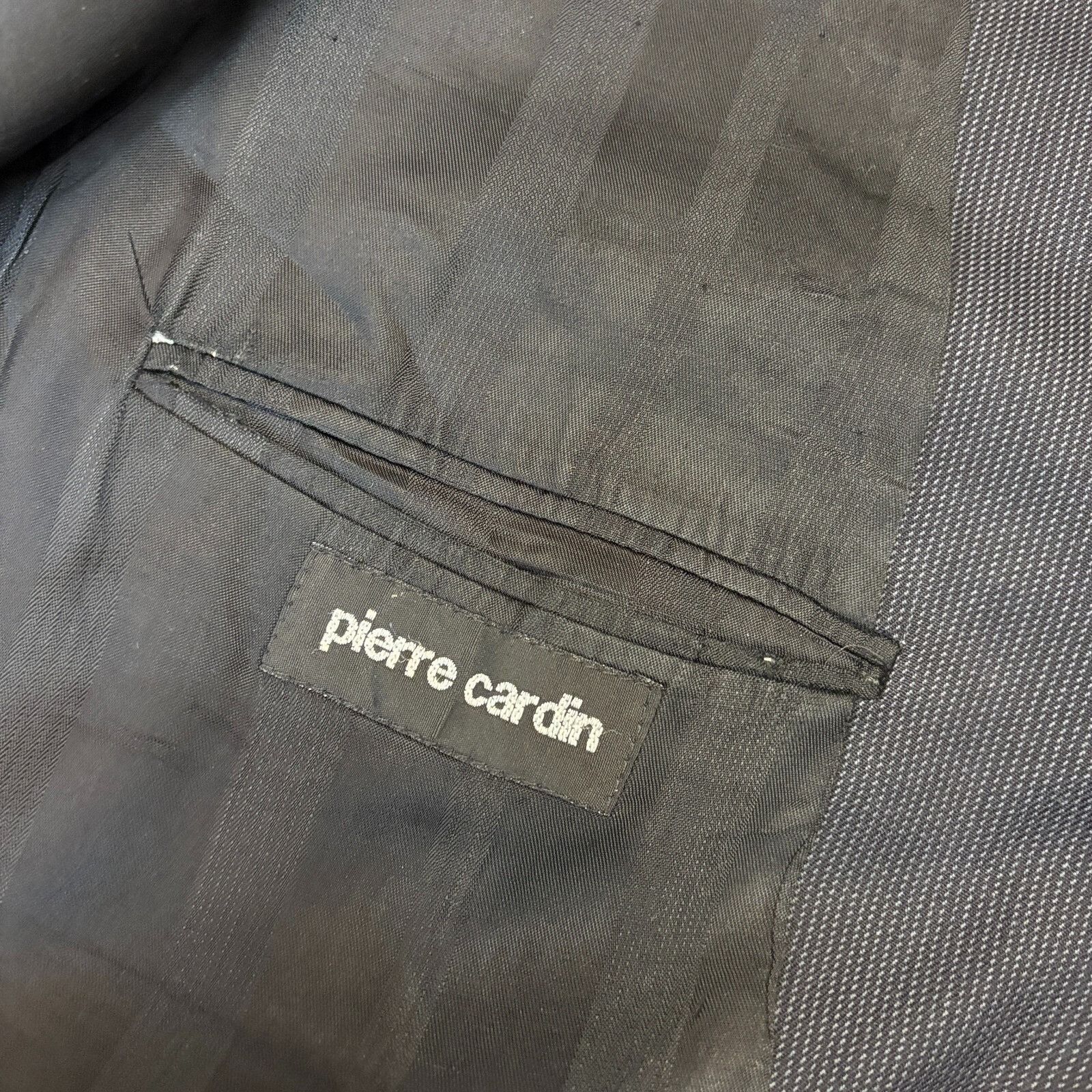Pierre Cardin Pierre Cardin Suit Mens 46L Navy Wool Miltons Blazer & 36x32 Size 46L - 8 Thumbnail