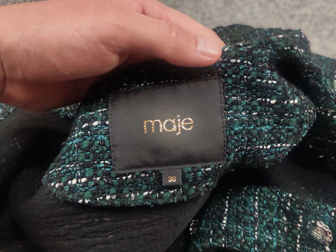 Maje Maje Frayed Cropped metallic boucle-tweed Blazer Jacket Size S / US 4 / IT 40 - 12 Thumbnail