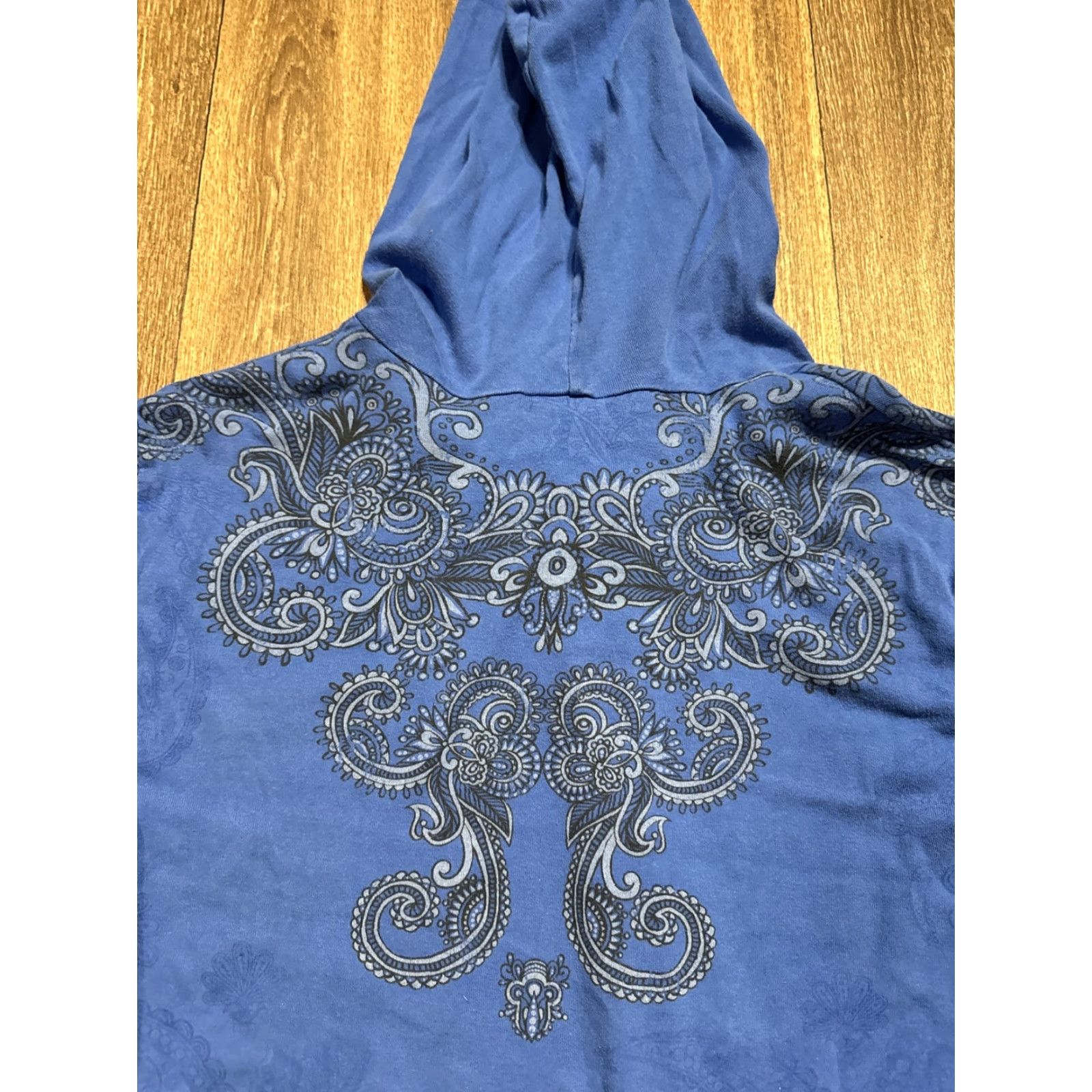 NCAA VINTAGE Florida Gators Bedazzled Paisley Full Zip Hoodie Sweatshirt Cyber Shirt Womens M Blue Zip Hoodie Size M / US 6-8 / IT 42-44 - 8 Thumbnail